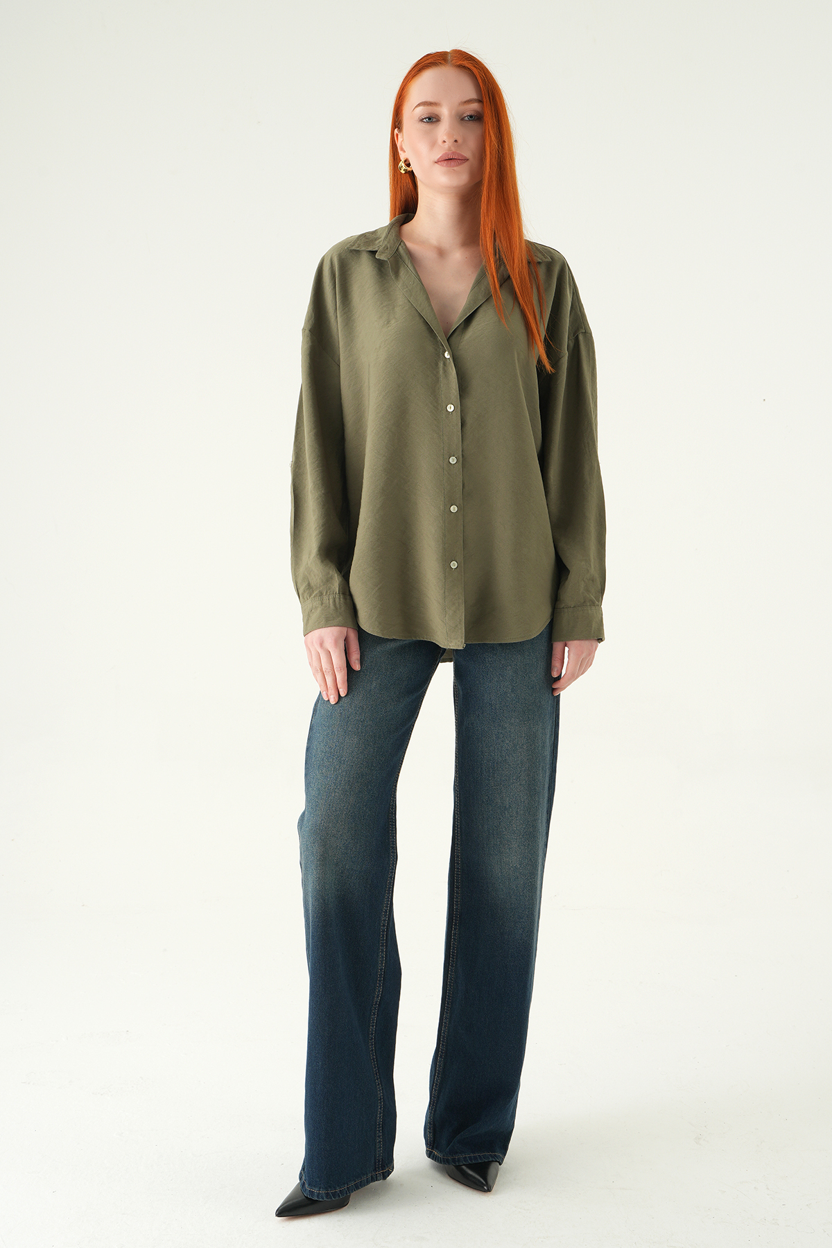 Haki Oversize Gömlek 2893 - 3
