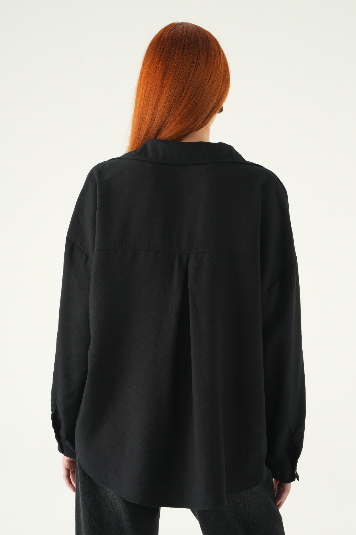 Siyah Oversize Gömlek 2893 - 5