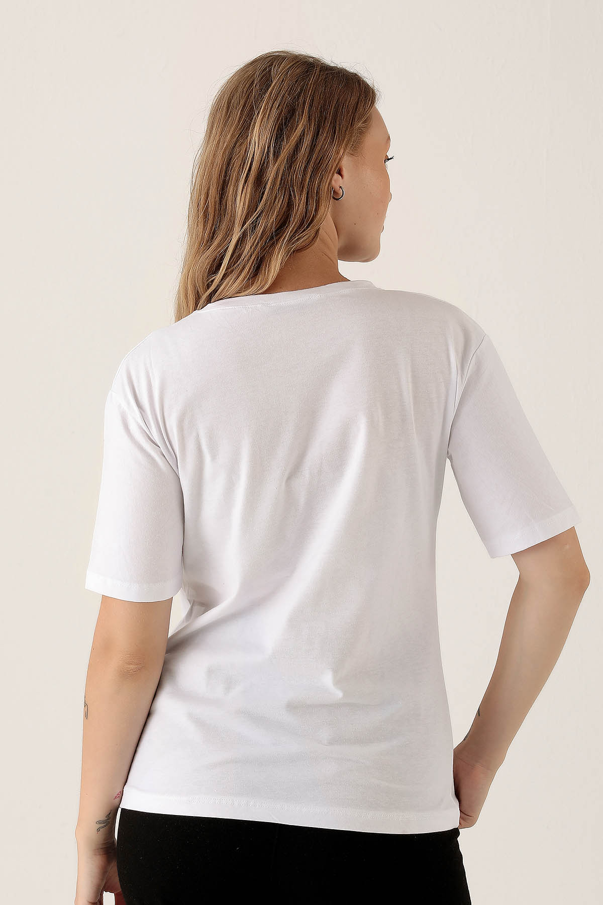 300 Bts Baskı Tişört Beyaz - 3