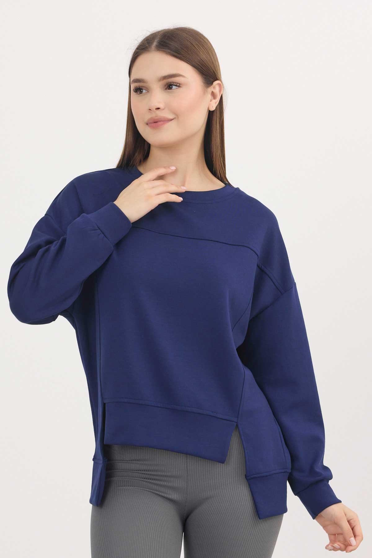 Laci Bisiklet Yaka Parçalı Sweat 3000 