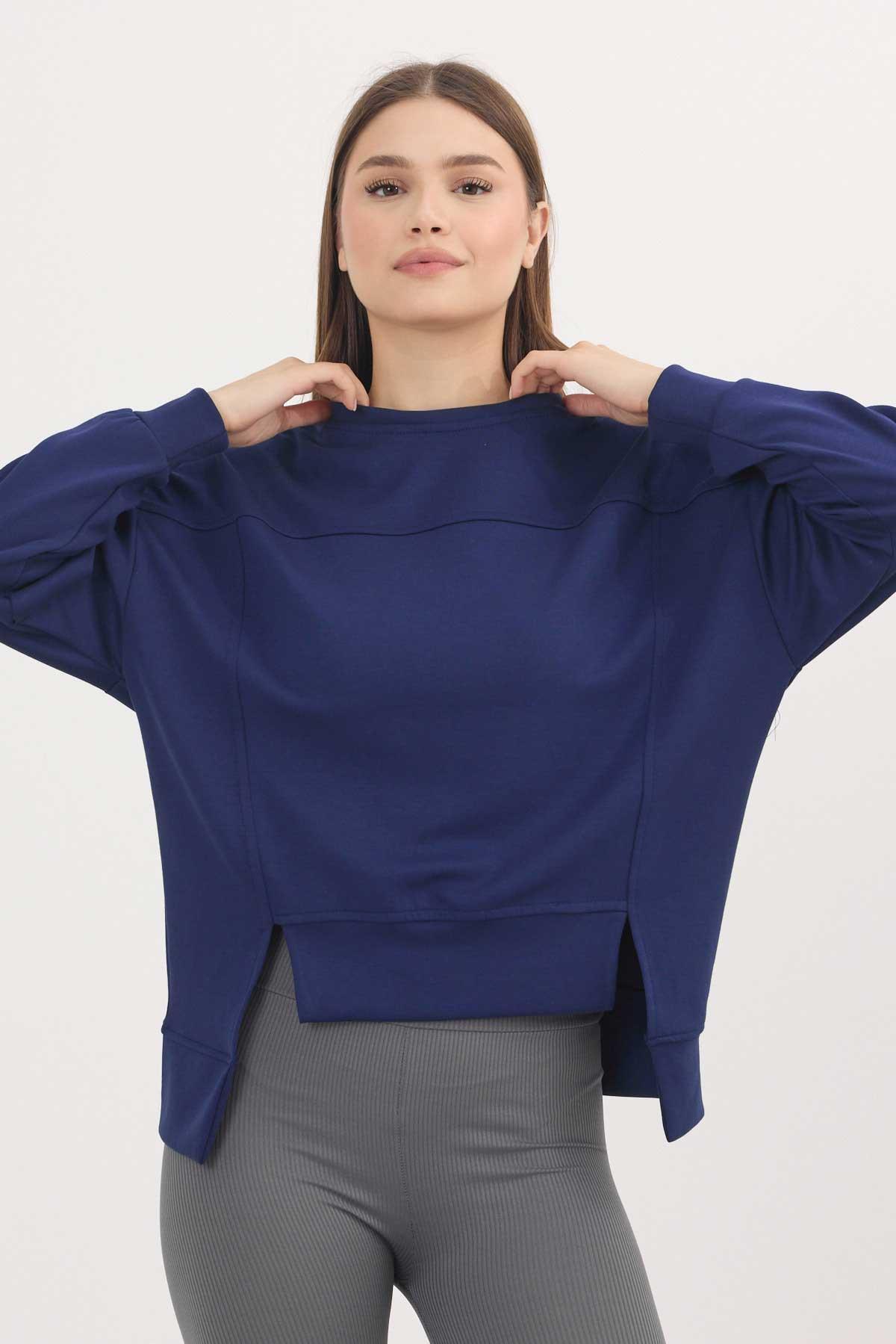 Laci Bisiklet Yaka Parçalı Sweat 3000 - 3