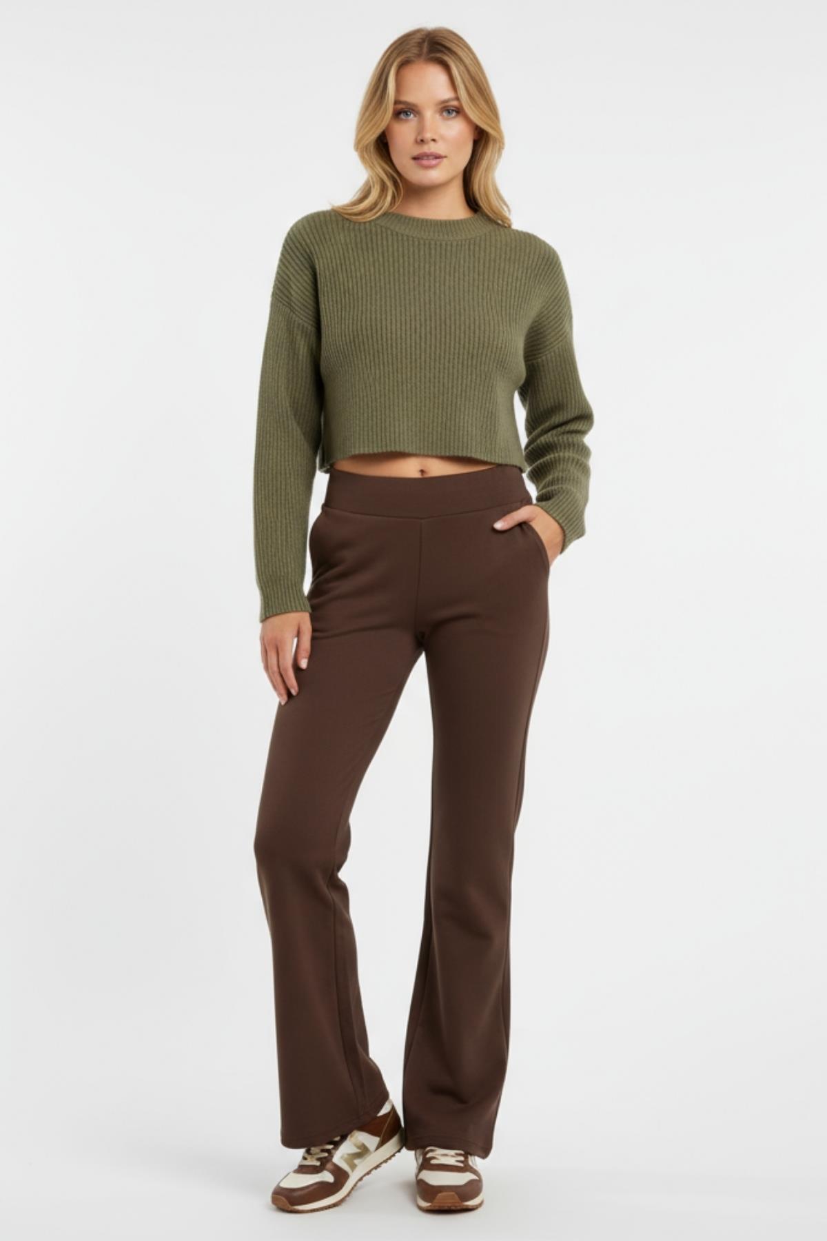 30005 İspanyol Paça Eşofman Kahve - RAYS