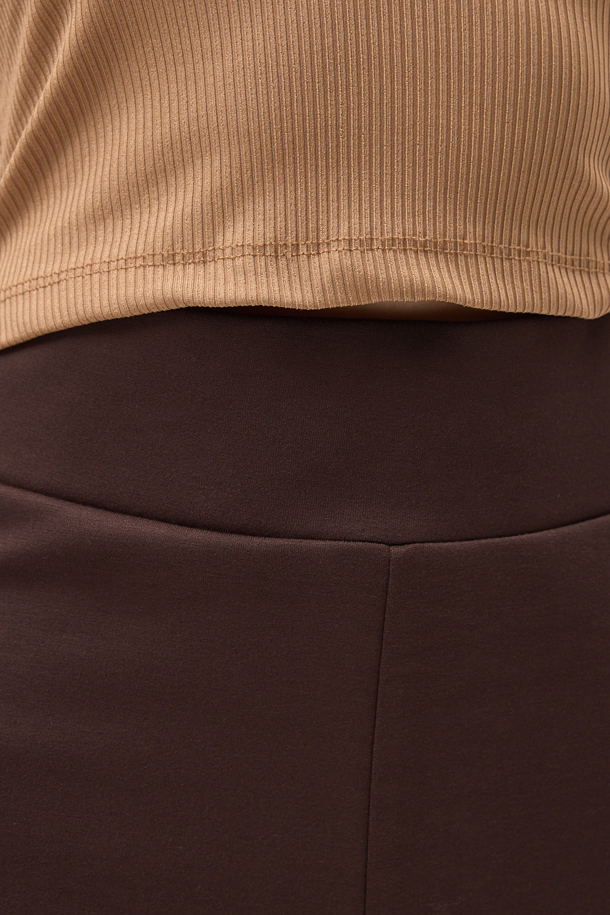 Kahverengi Geniş Paça Yüksek Bel Lastikli Kadın Eşofman Altı 30005 - RAYS