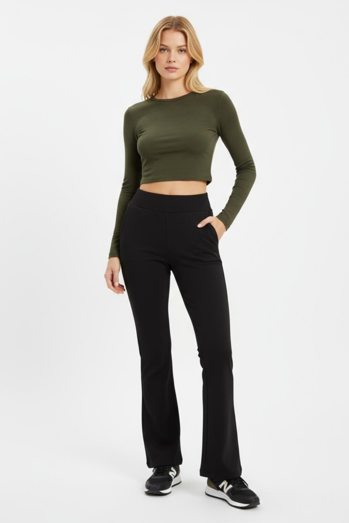 30005 İspanyol Paça Eşofman Siyah - RAYS