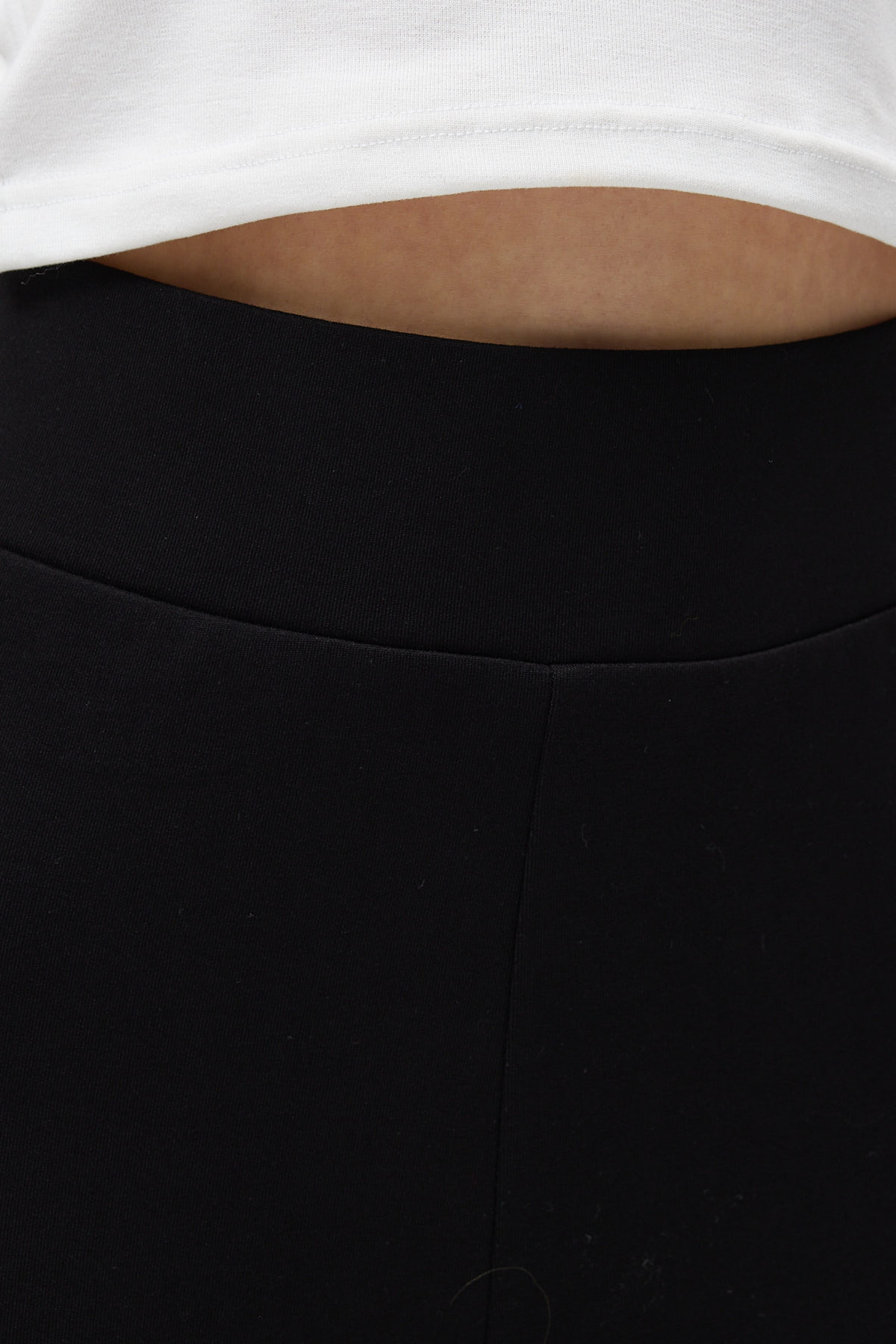 Siyah Geniş Paça Yüksek Bel Lastikli Kadın Eşofman Altı 30005 - 4