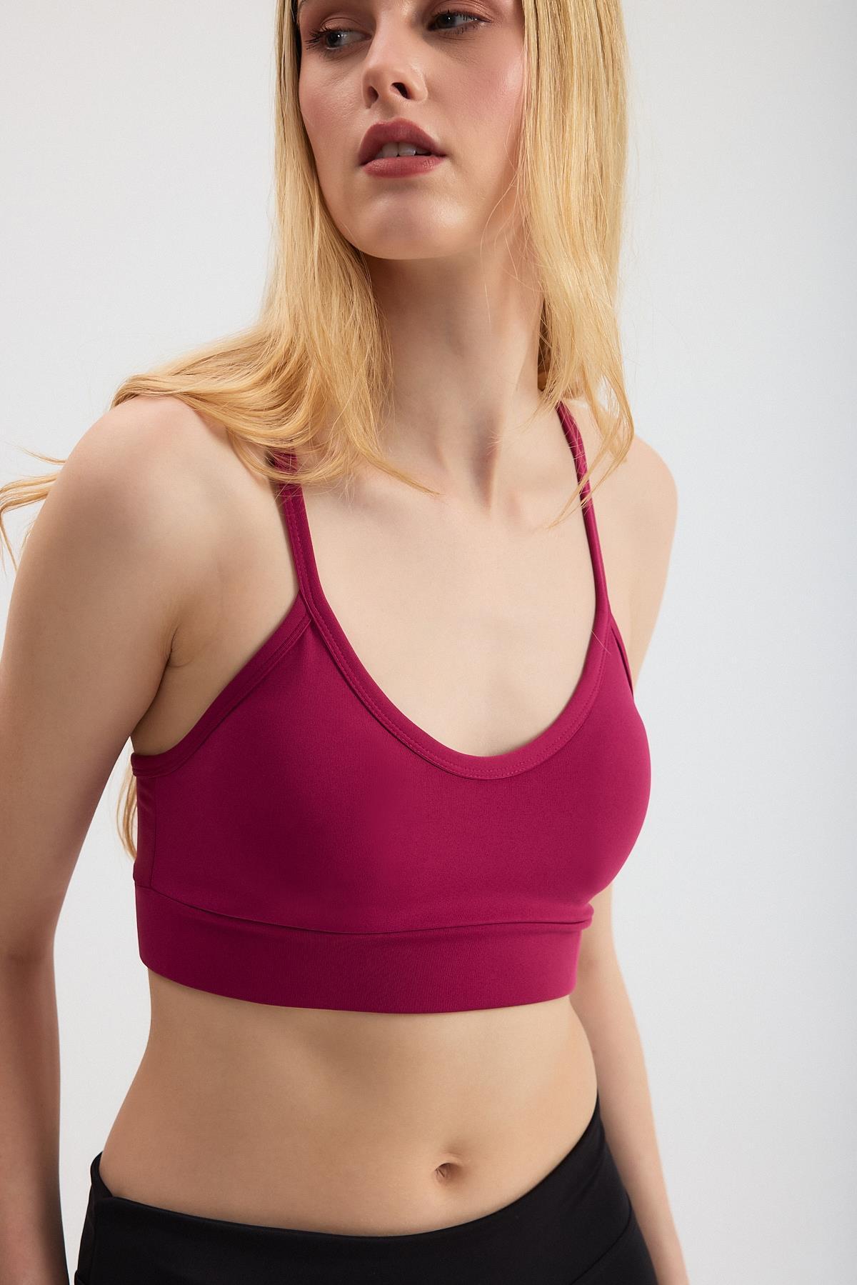 3001 Kaplı Büstiyer Bordo - 4