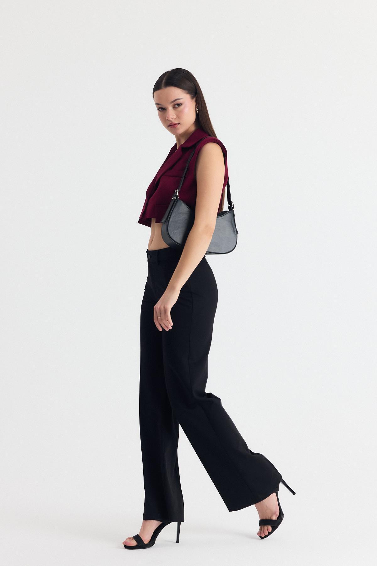 Siyah Oval Baget Çanta 3001 - 2