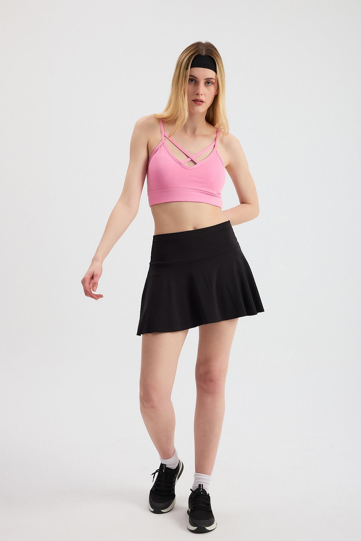 3002 Arka Çapraz Detay Büstiyer Pembe - 3