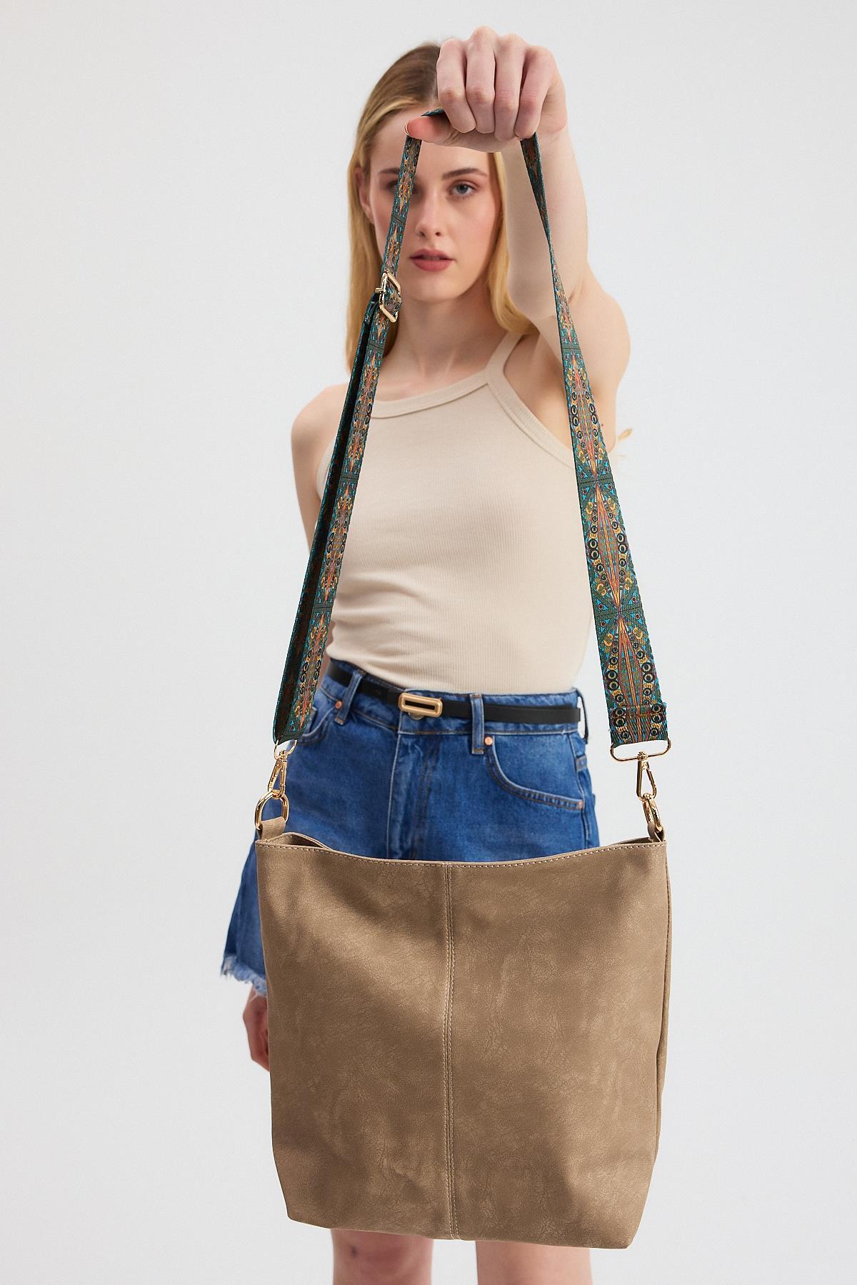 Vizon Kordon Etnik Desen Omuz Çantası 3002 - 3