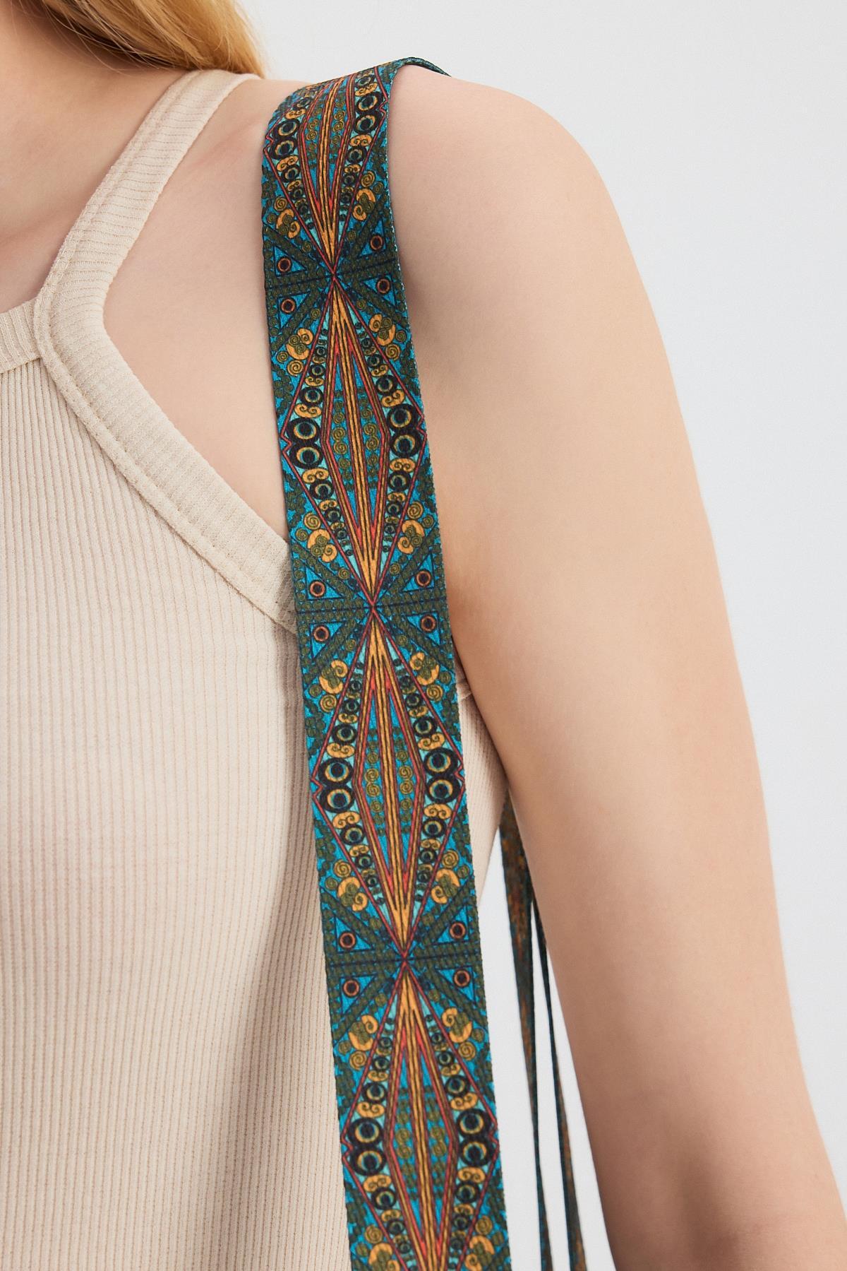 Vizon Kordon Etnik Desen Omuz Çantası 3002 - 7