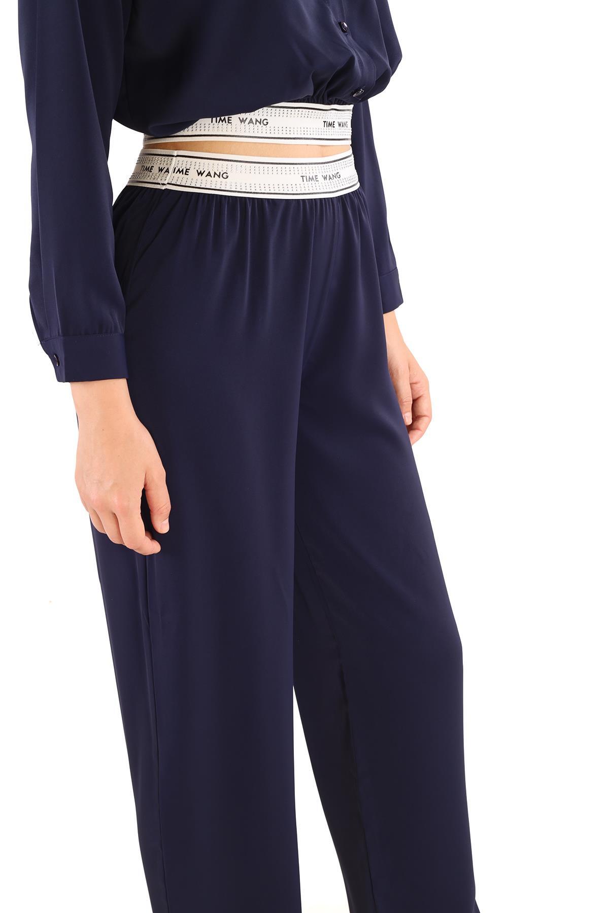 Laci Lastik Yazı Detay Pantolon Takım 3002 - 6