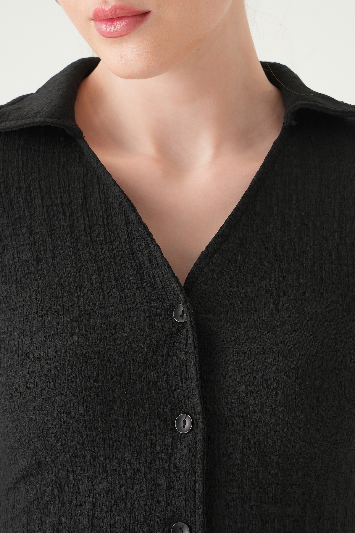 Siyah Bel Lastikli Pantolon Gömlek Takım 3003 - RAYS