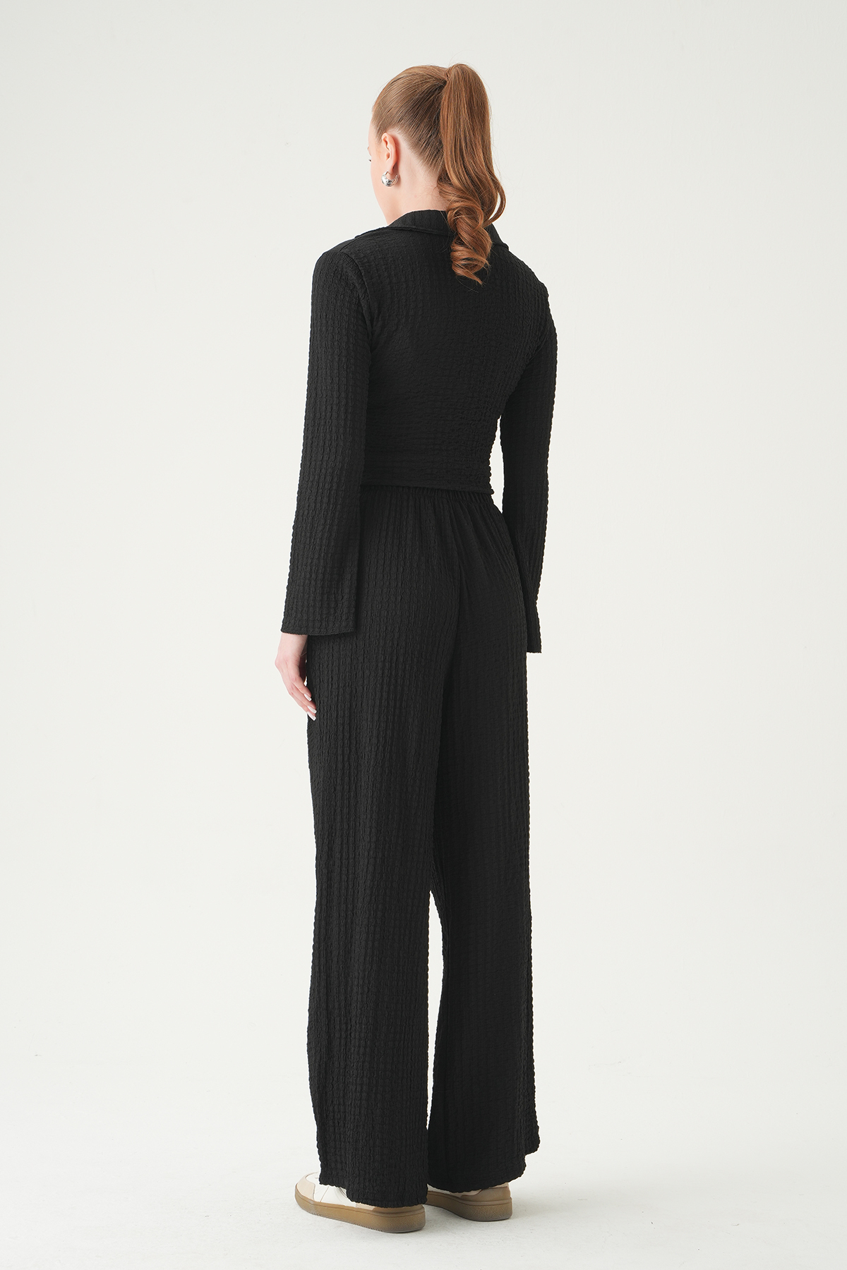 Siyah Bel Lastikli Pantolon Gömlek Takım 3003 - 5