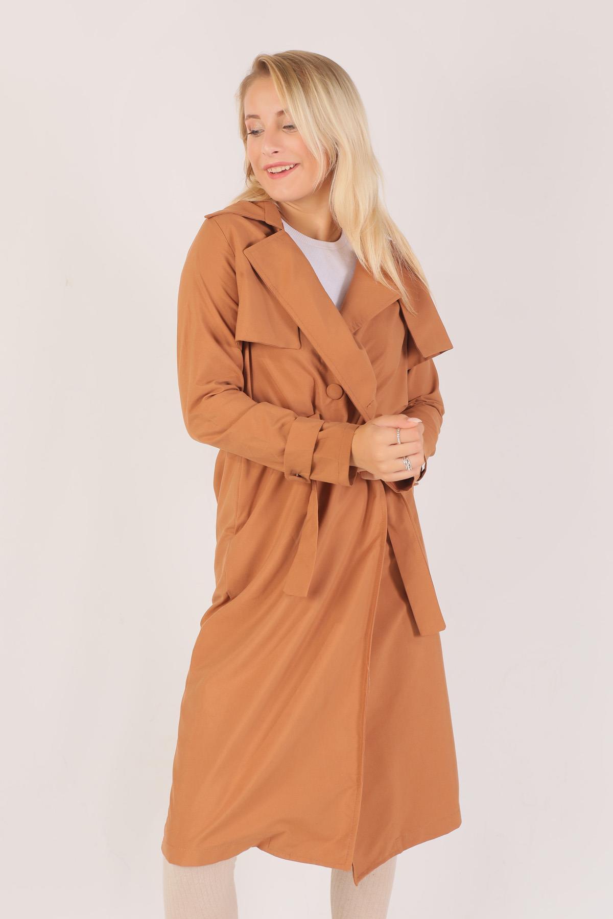 Taba Parça Detay Trençkot 3004 - 2