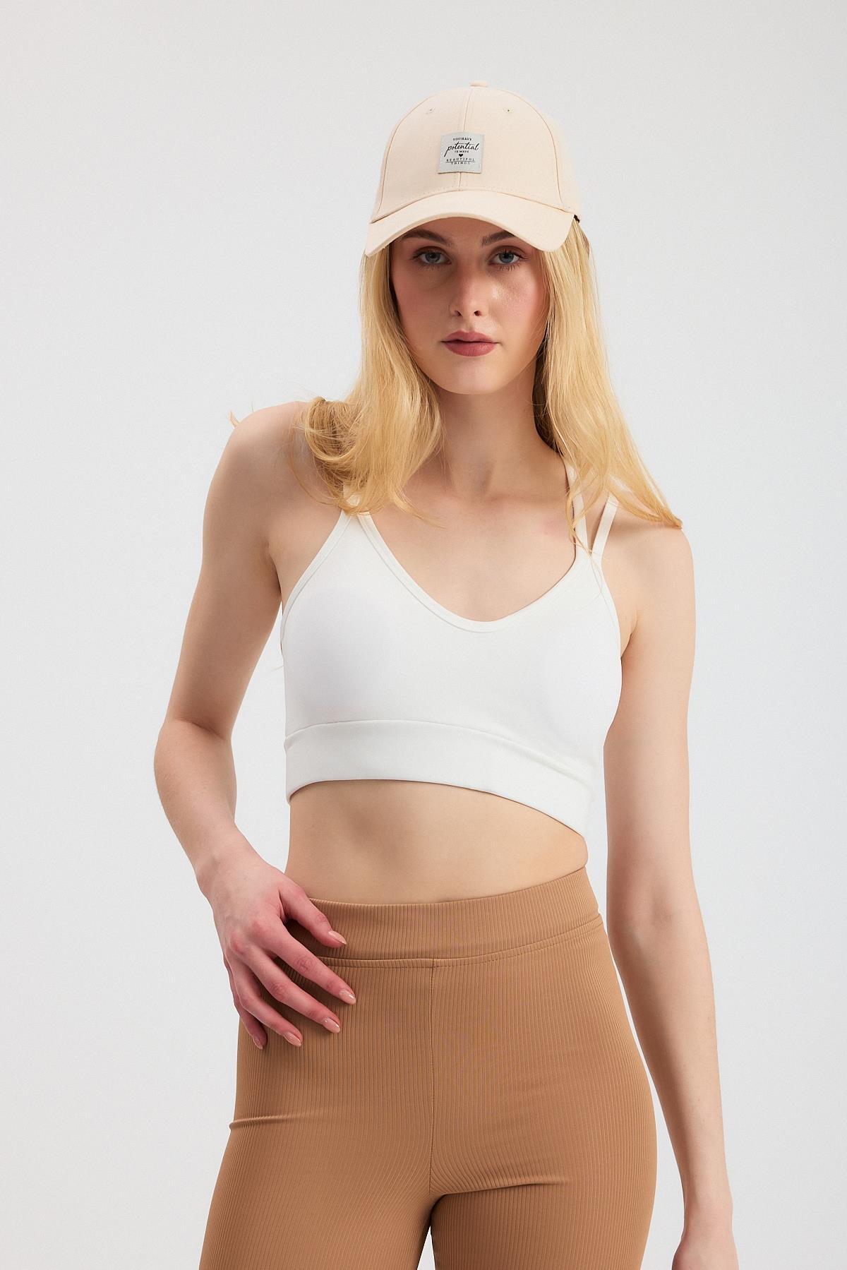 3005 Arka Çapraz Büstiyer Ekru 