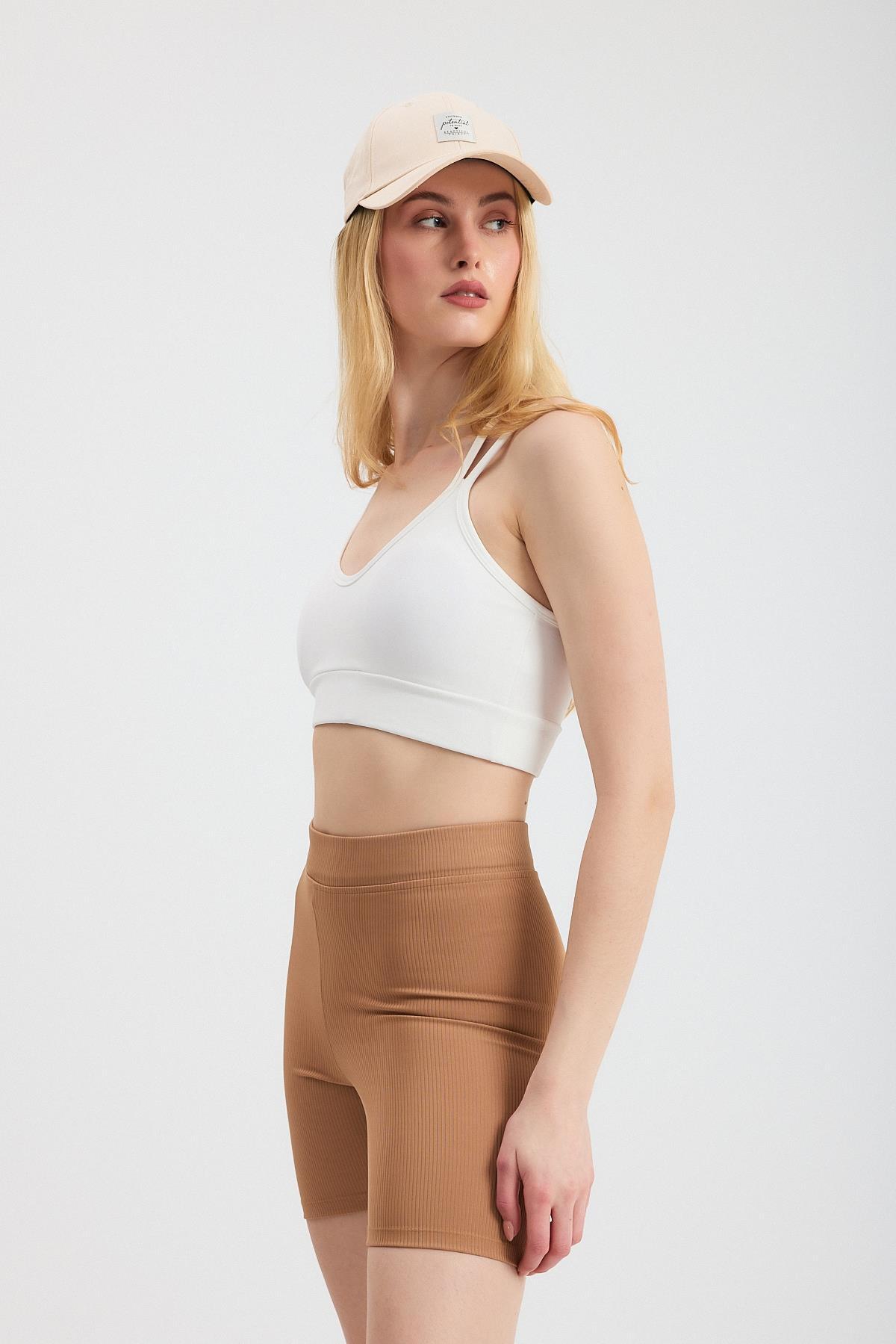 3005 Arka Çapraz Büstiyer Ekru - RAYS