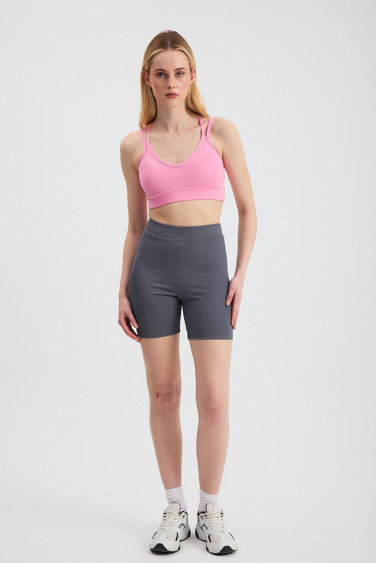 3005 Arka Çapraz Büstiyer Pembe - 3