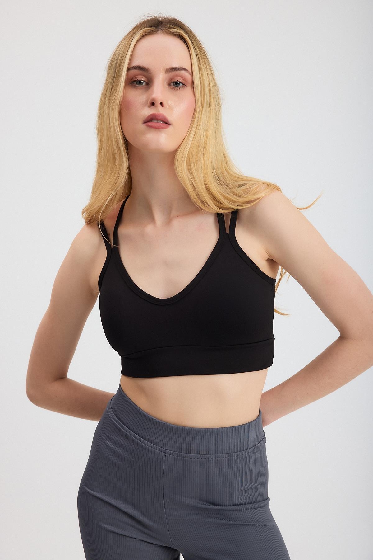 3005 Arka Çapraz Büstiyer Siyah - 6