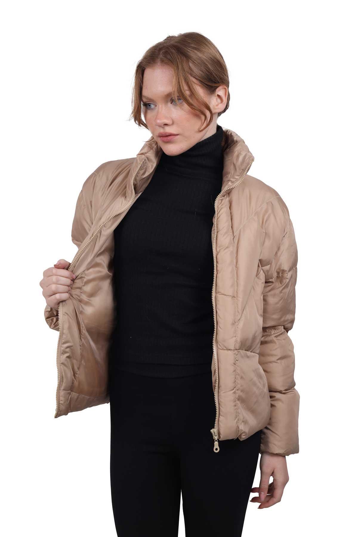 Bej Şişme Mont 3005 - 5