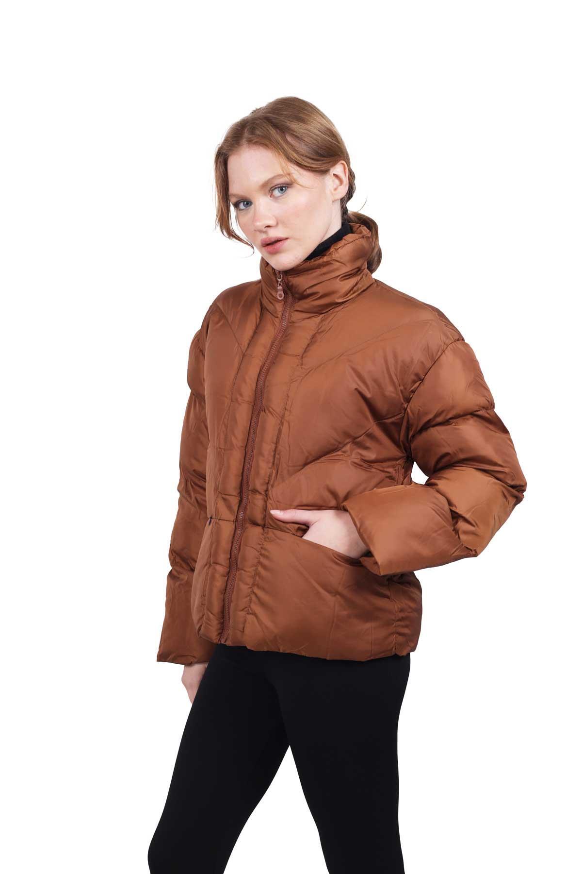 3005 Şişme Mont Kahve - 5