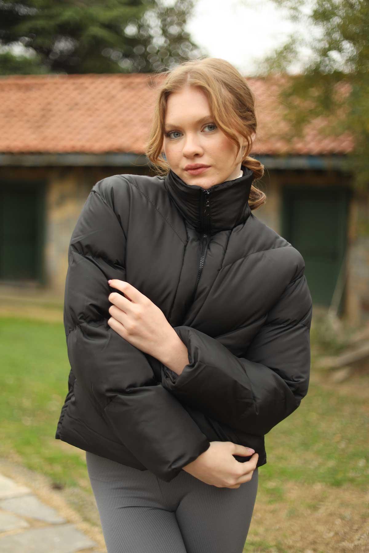 3005 Şişme Mont Siyah 