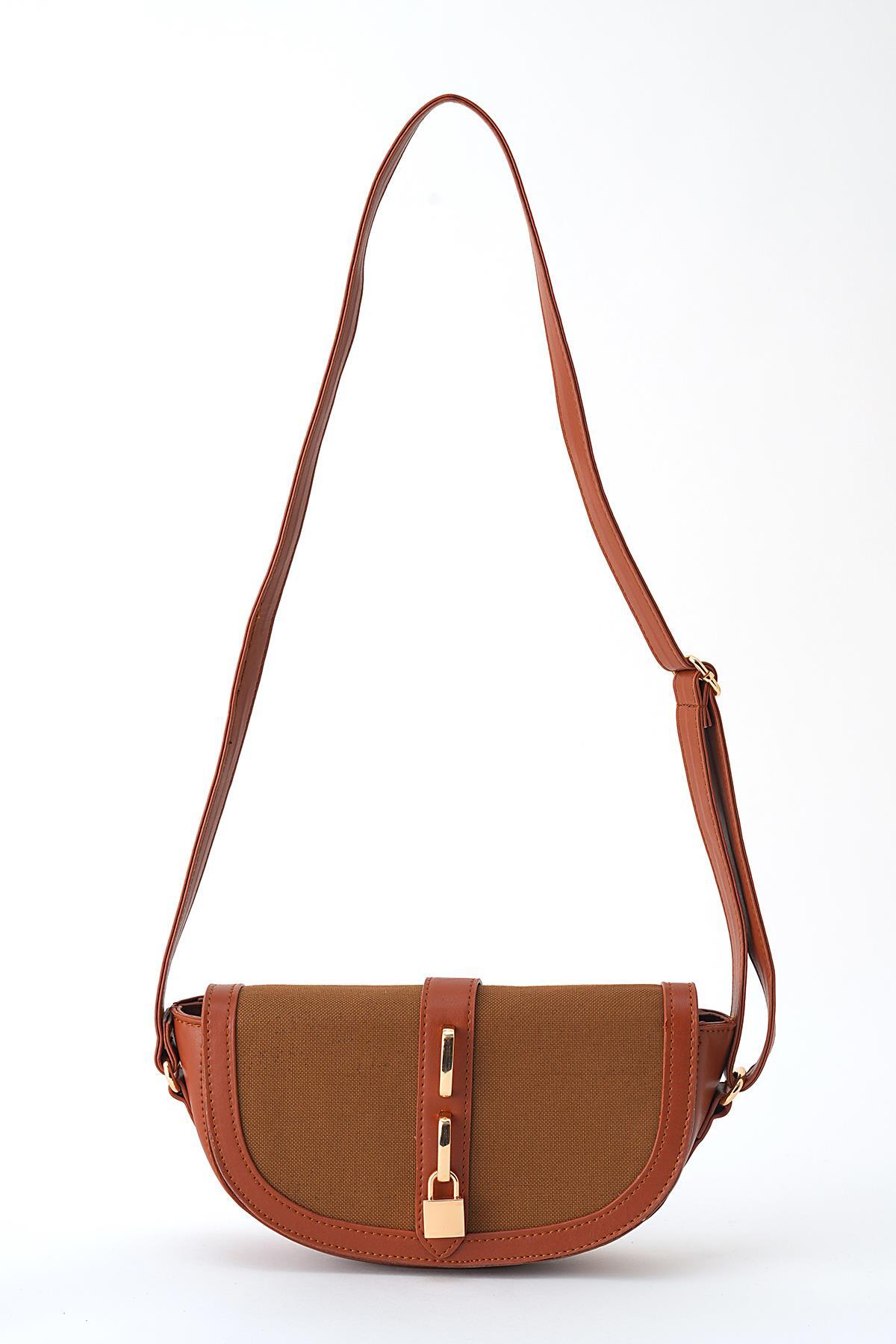 Taba Kilit Detay Omuz Çantası 3007 - 3