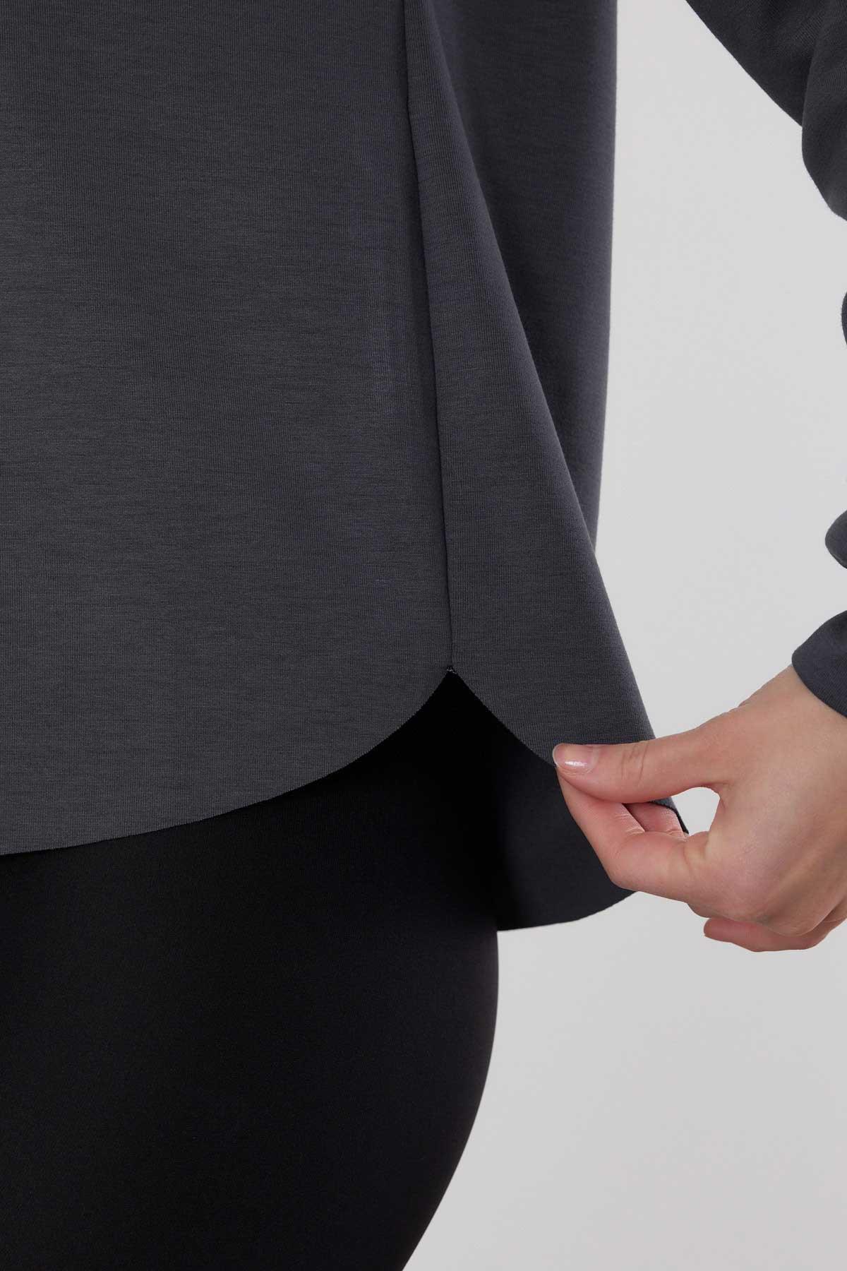 Antrasit Oval Kesim Sweat 3007 - 4