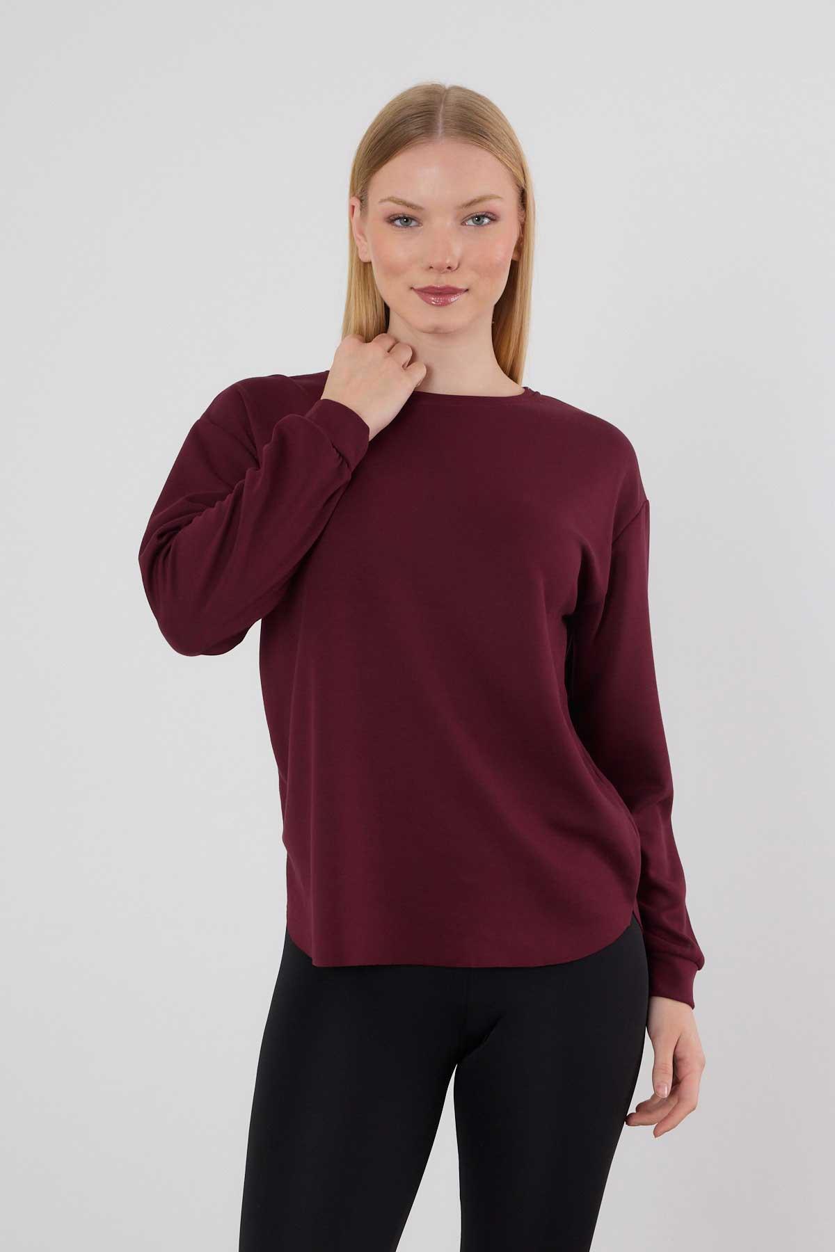 3007 Oval Kesim Sweat Bordo 
