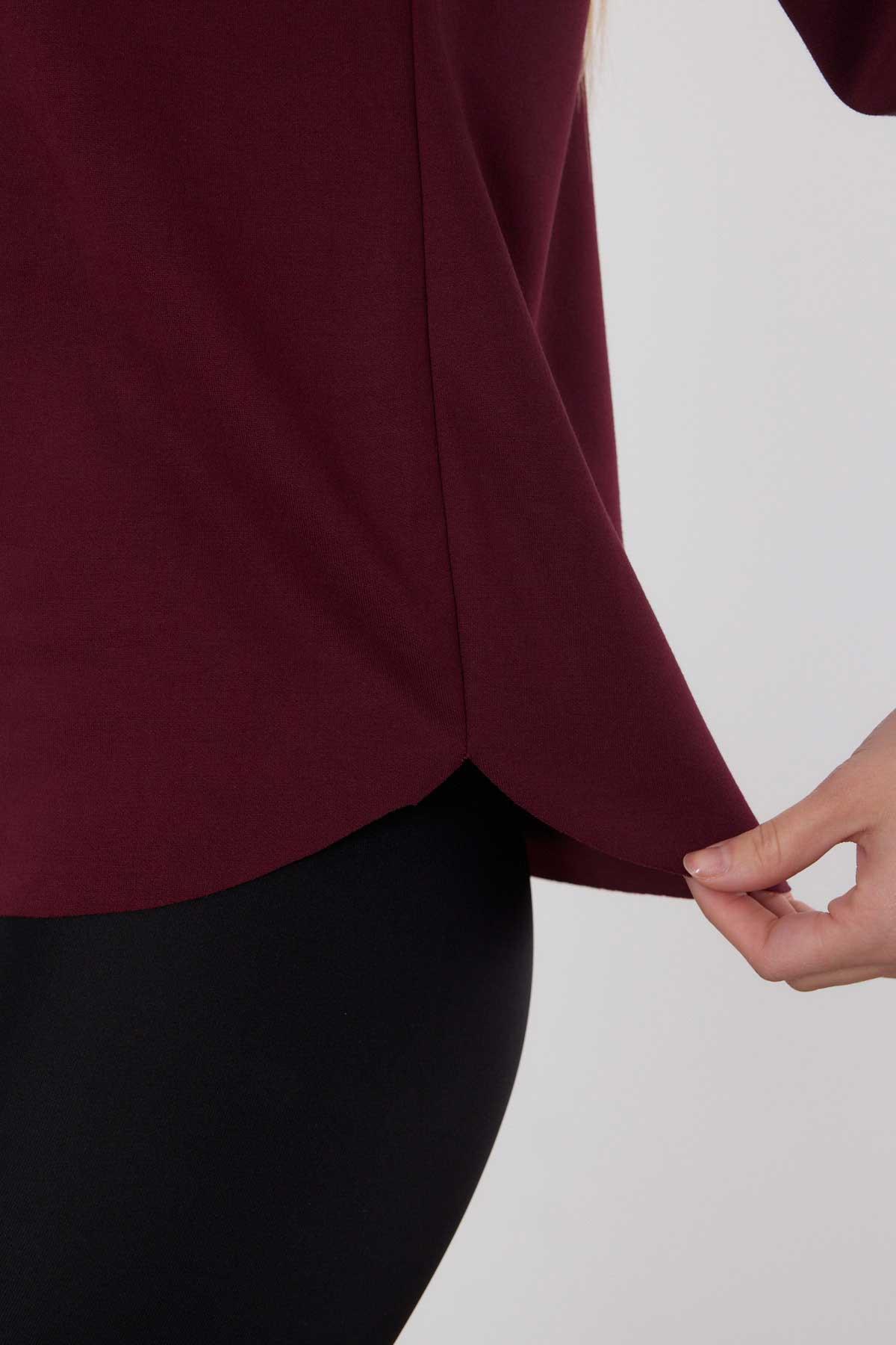 3007 Oval Kesim Sweat Bordo - 4