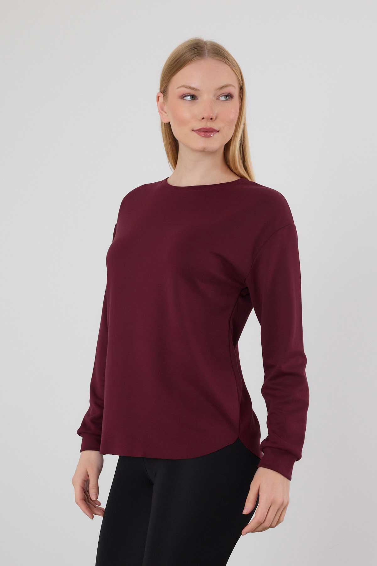3007 Oval Kesim Sweat Bordo - 7