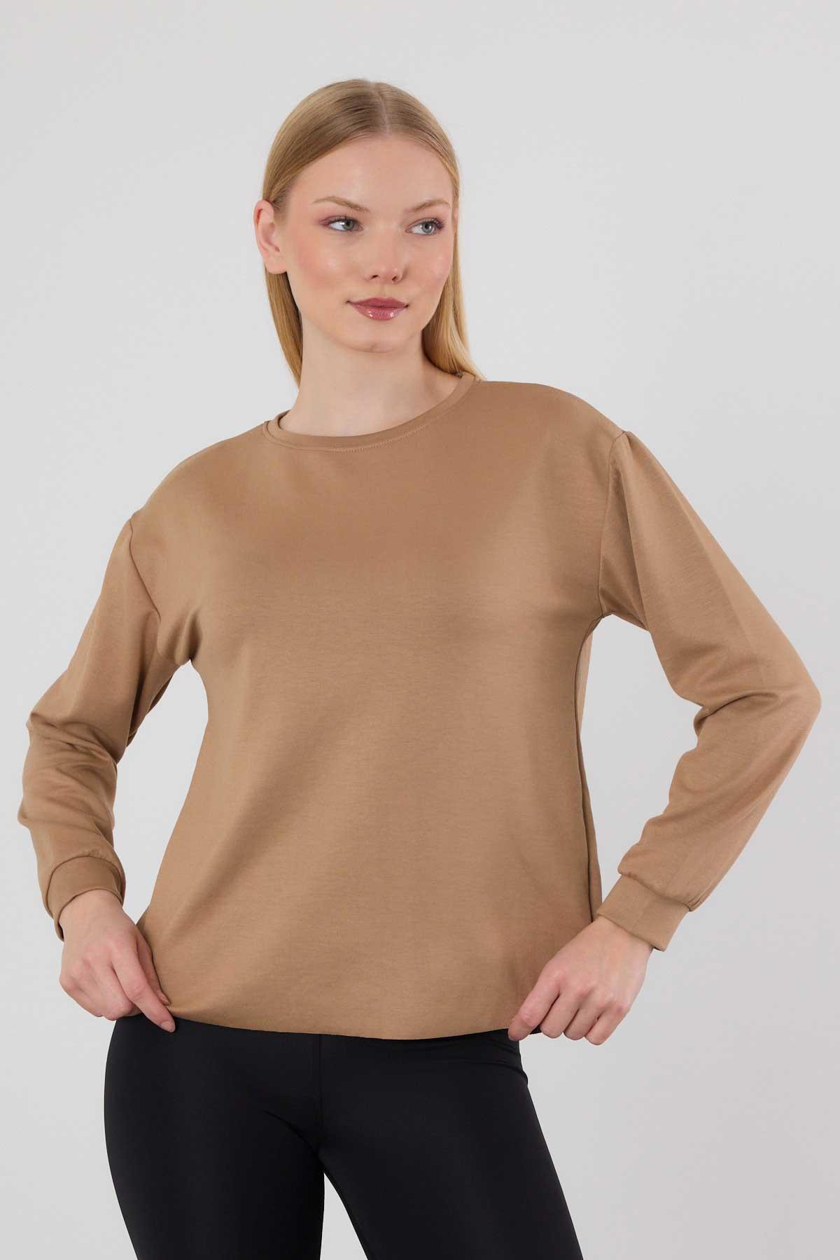 Oval Kesim Oysho Sweat 3007 Camel - 3