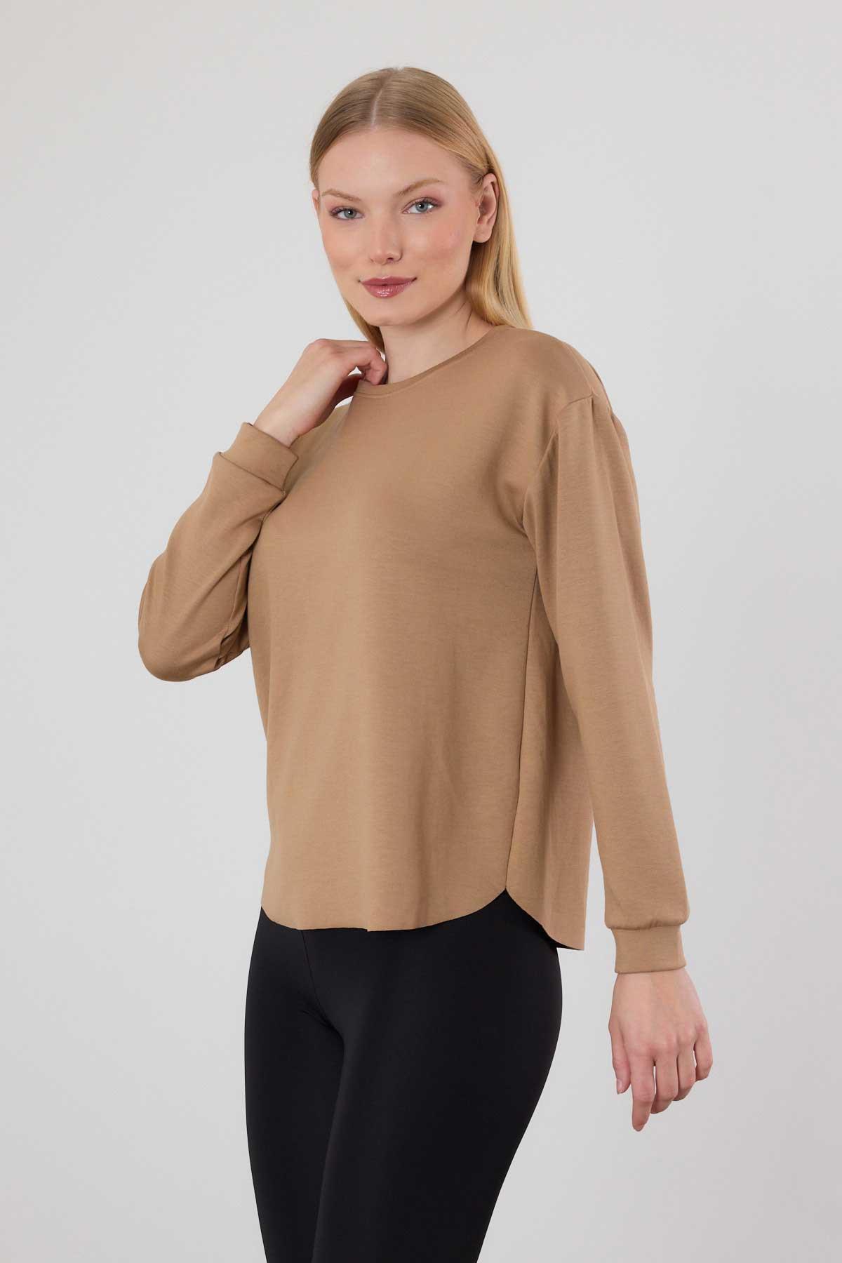 Oval Kesim Oysho Sweat 3007 Camel - 6