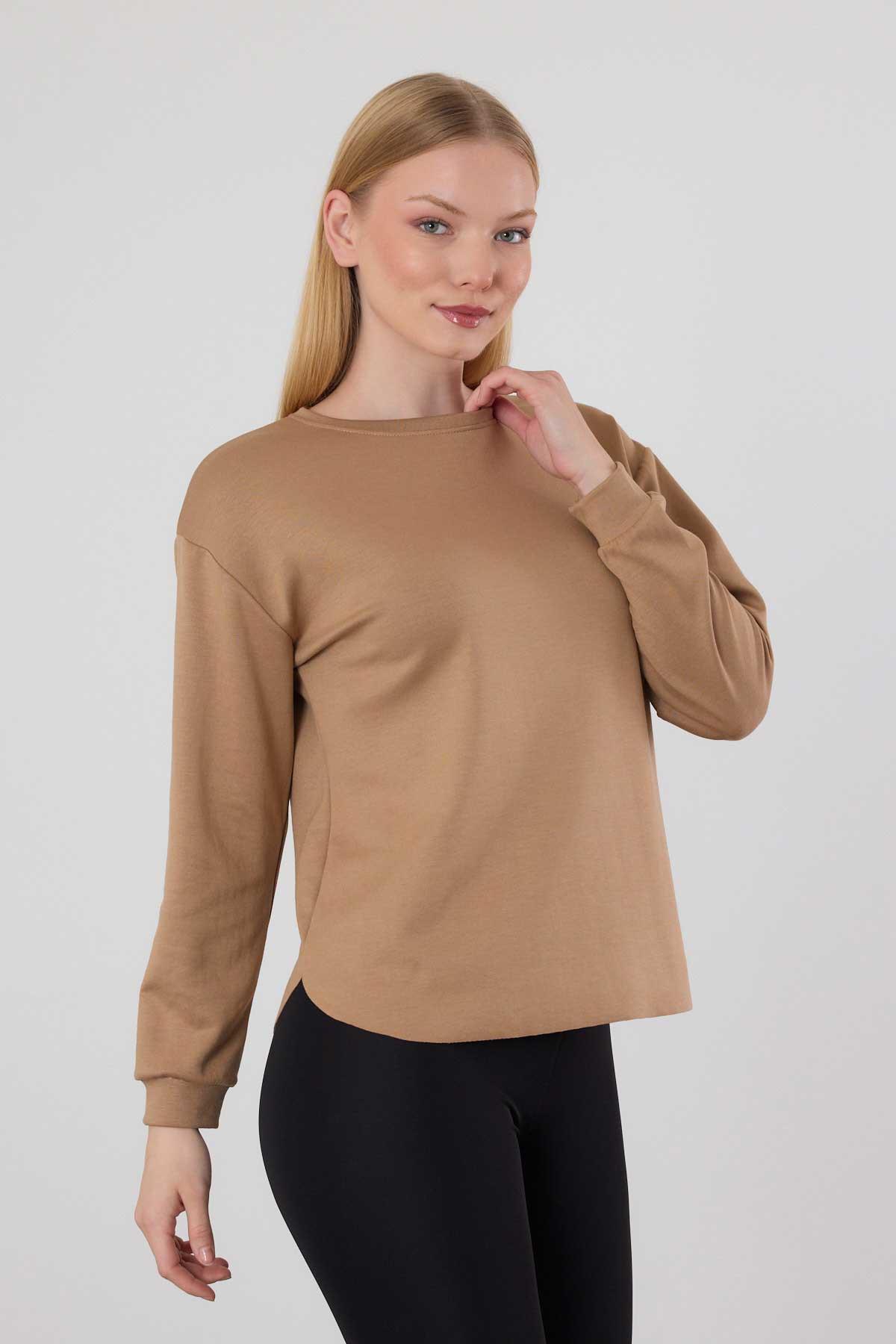 Oval Kesim Oysho Sweat 3007 Camel - 7