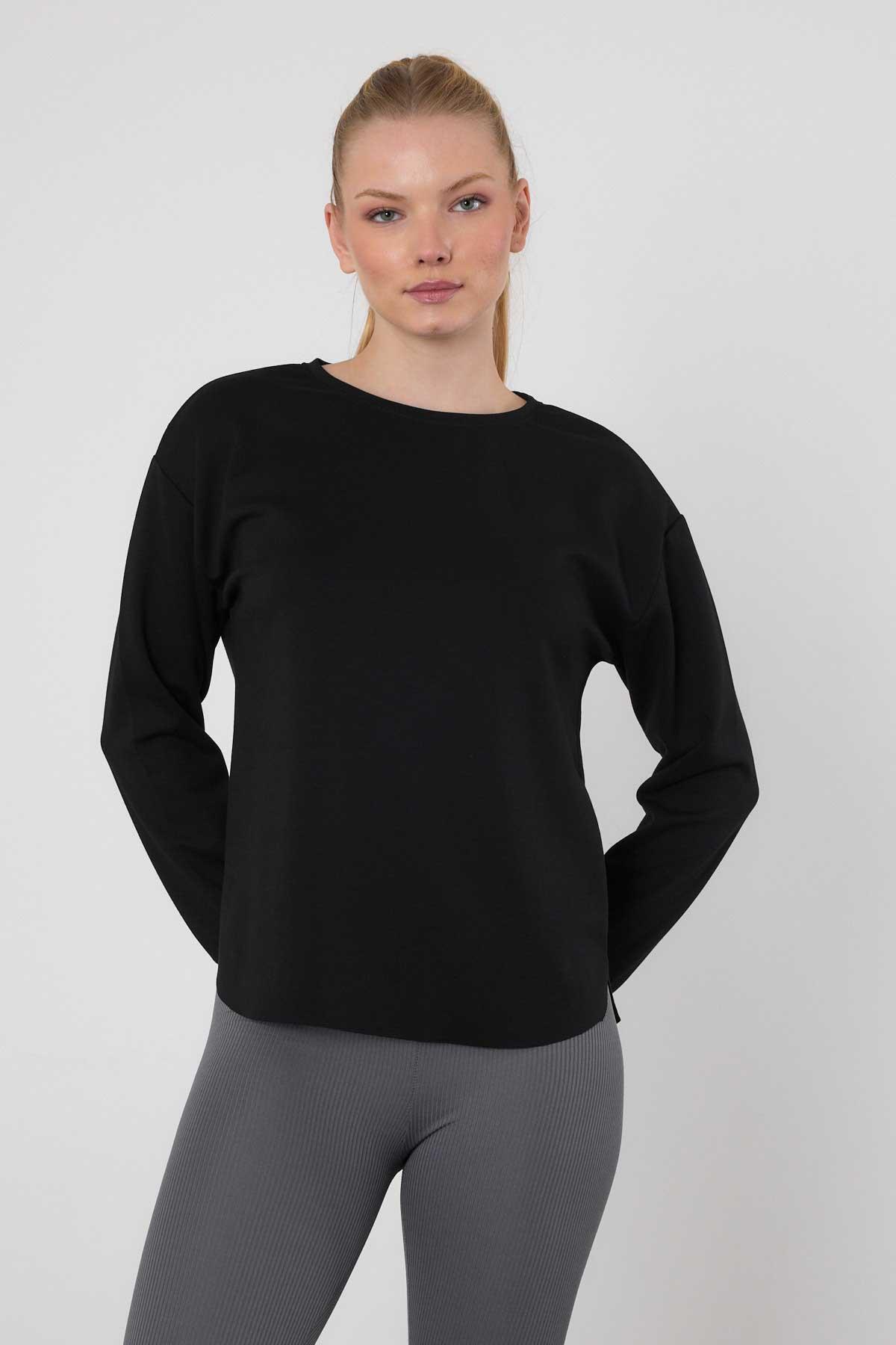 Siyah Oval Kesim Oysho Sweat 3007 - 3