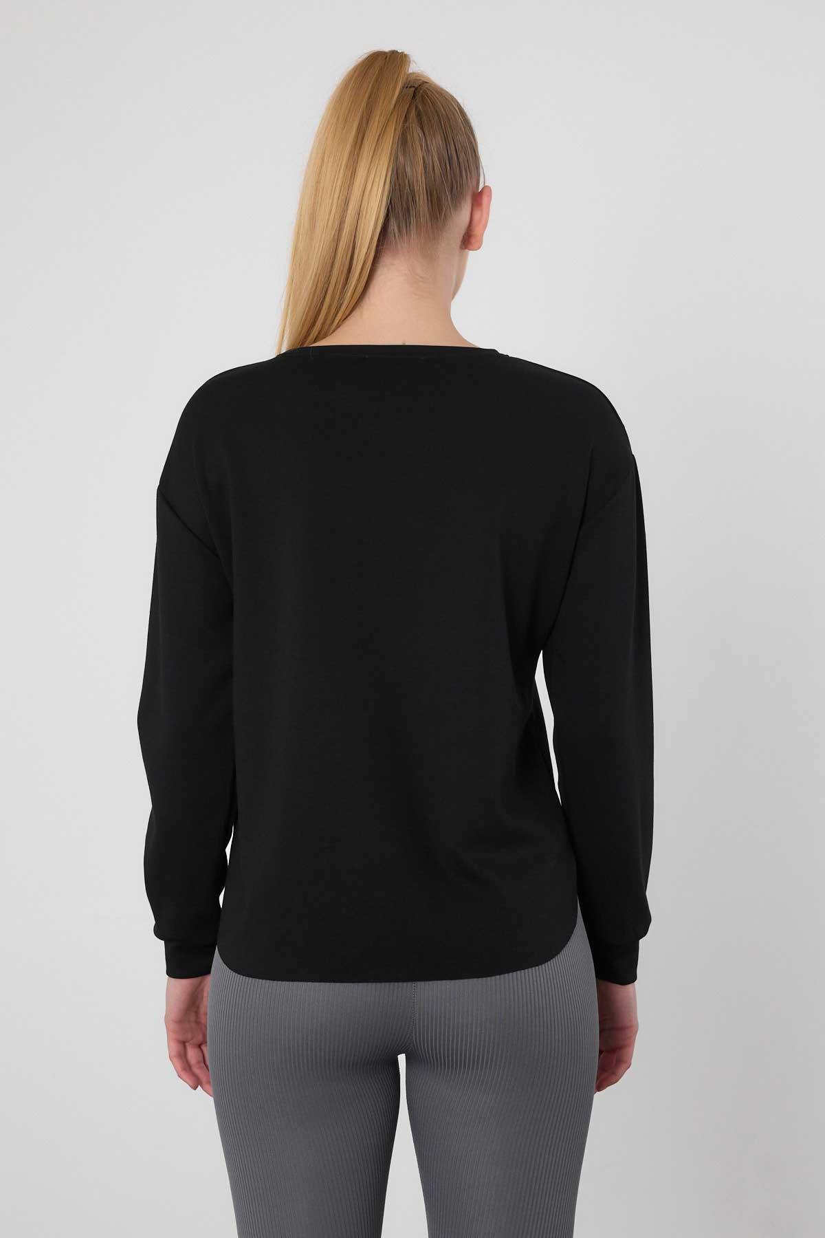 Siyah Oval Kesim Oysho Sweat 3007 - 6