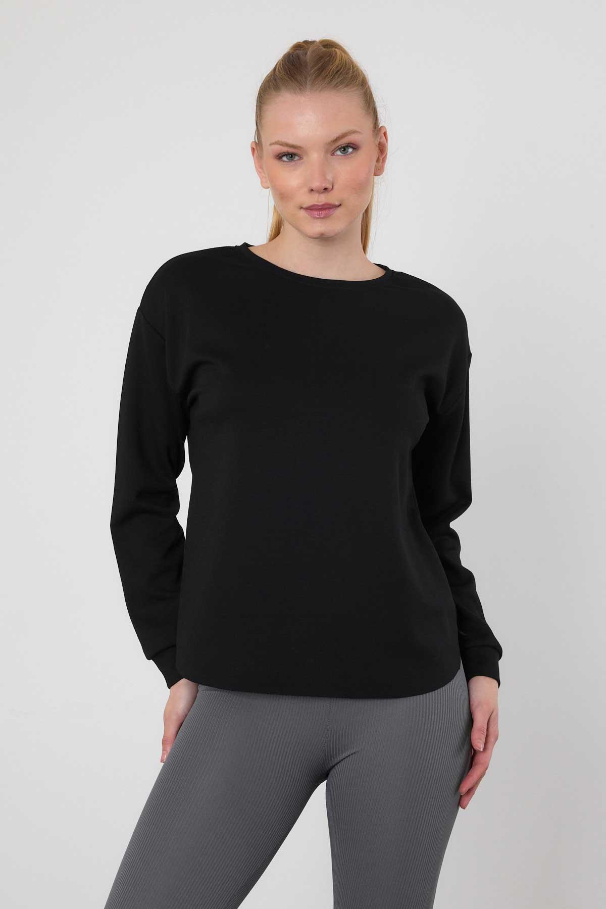 Siyah Oval Kesim Oysho Sweat 3007 - 8