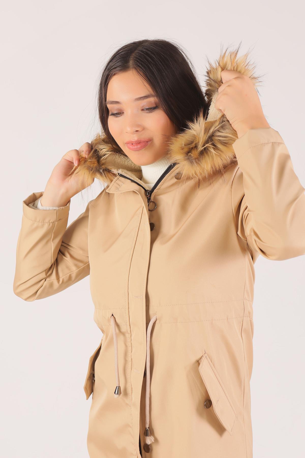 30075 İçi Kürklü Mont Taş - 8