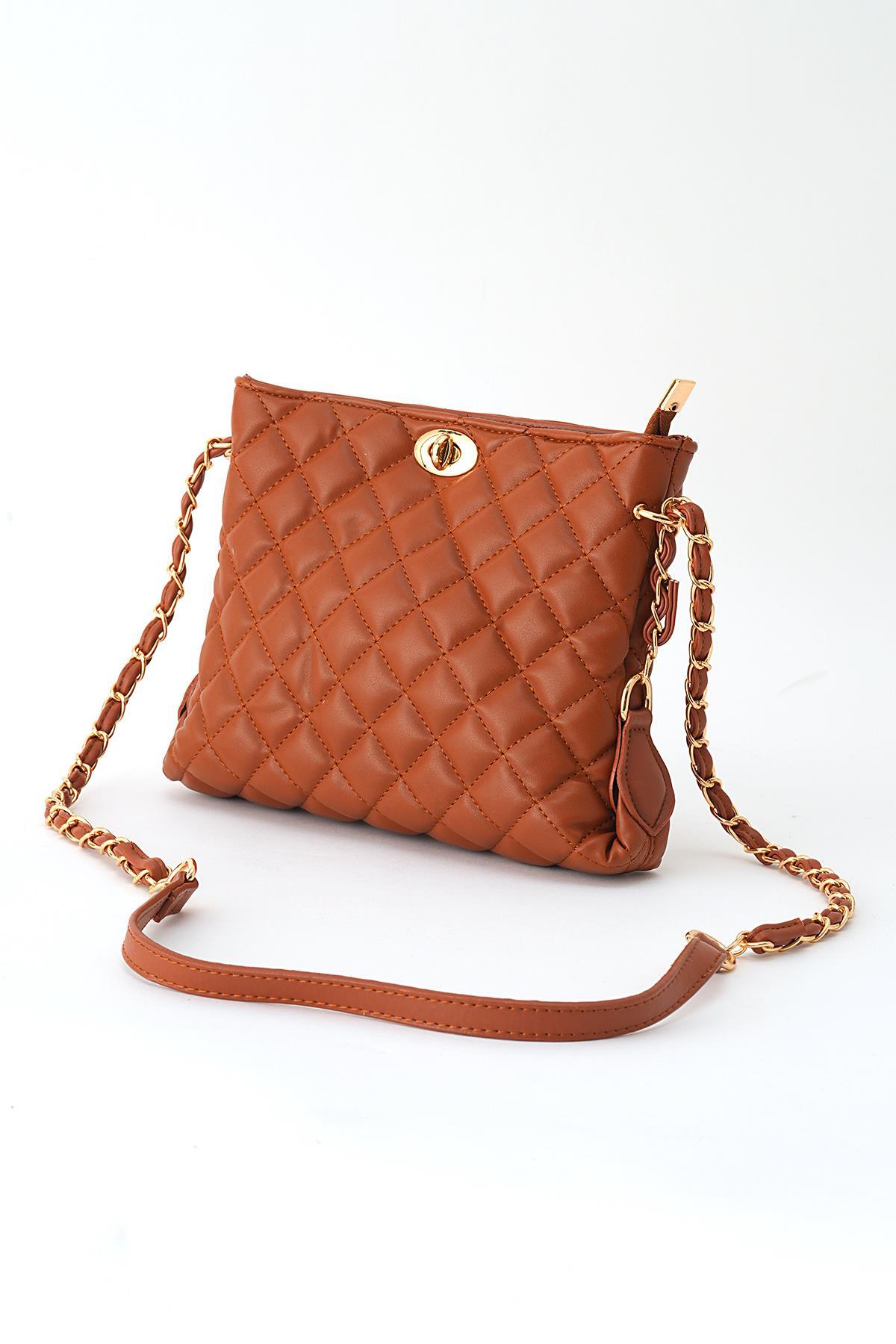 Taba Kapitone Omuz Çantası 3008 