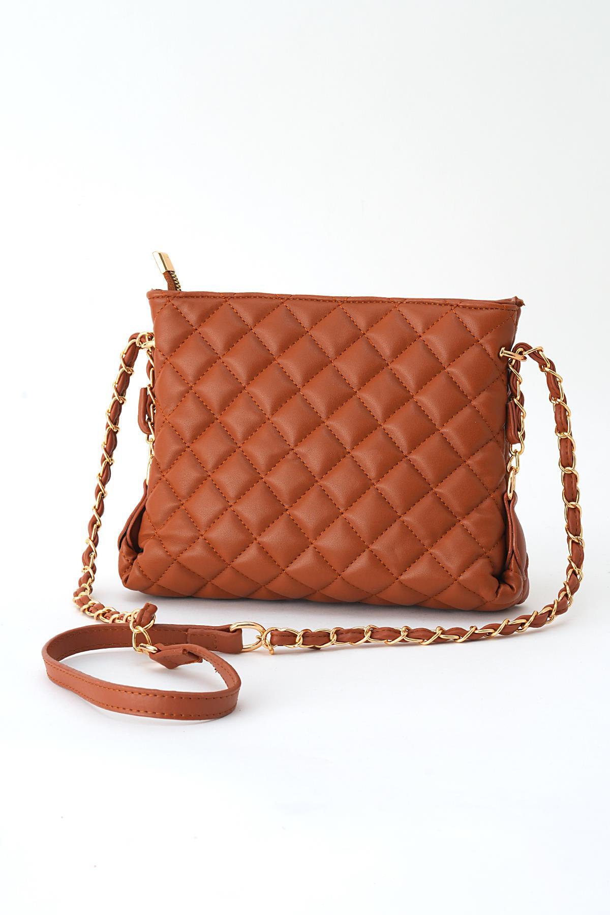 Taba Kapitone Omuz Çantası 3008 - 2