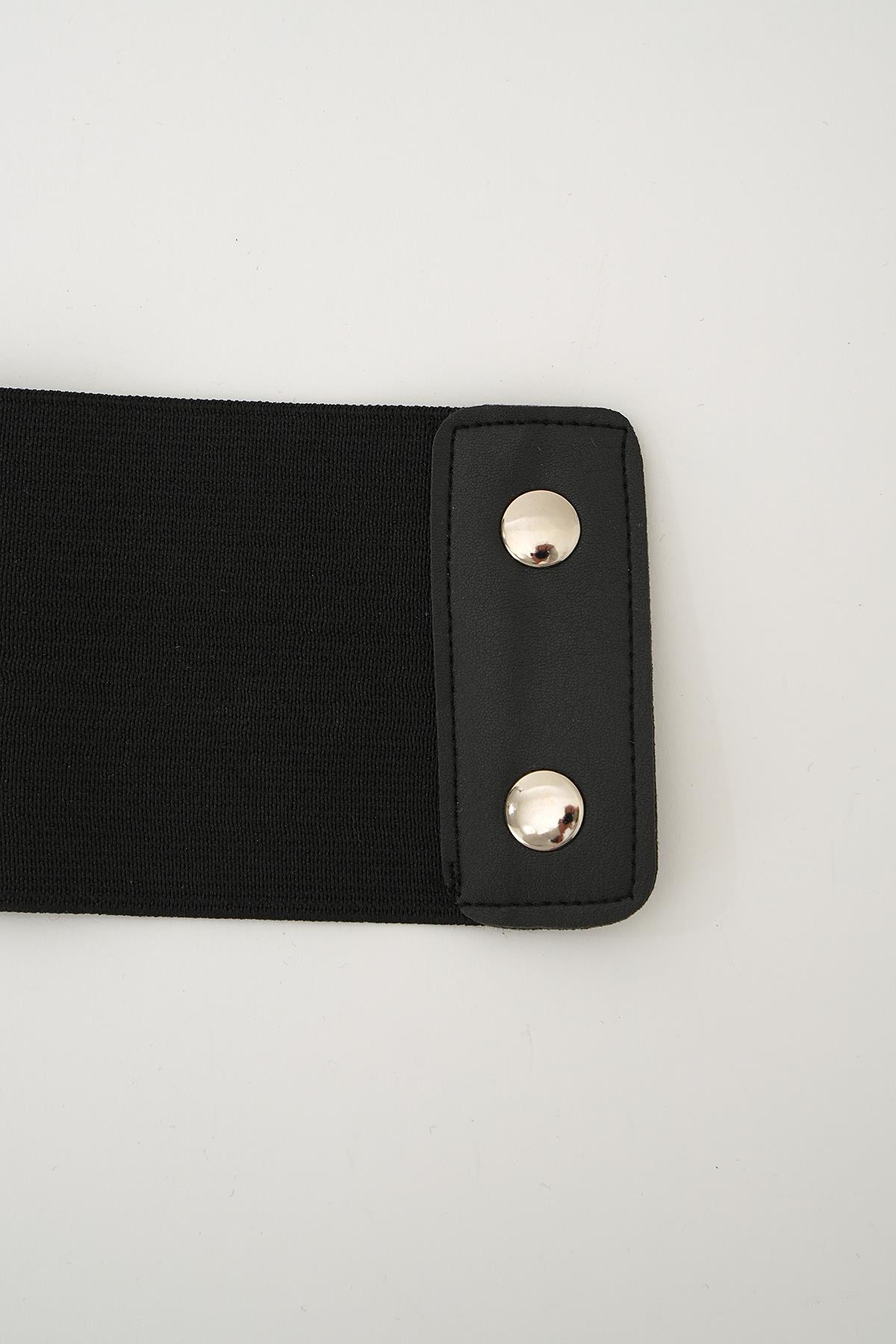 301 Bağcıklı Korse Kemer Siyah - 3