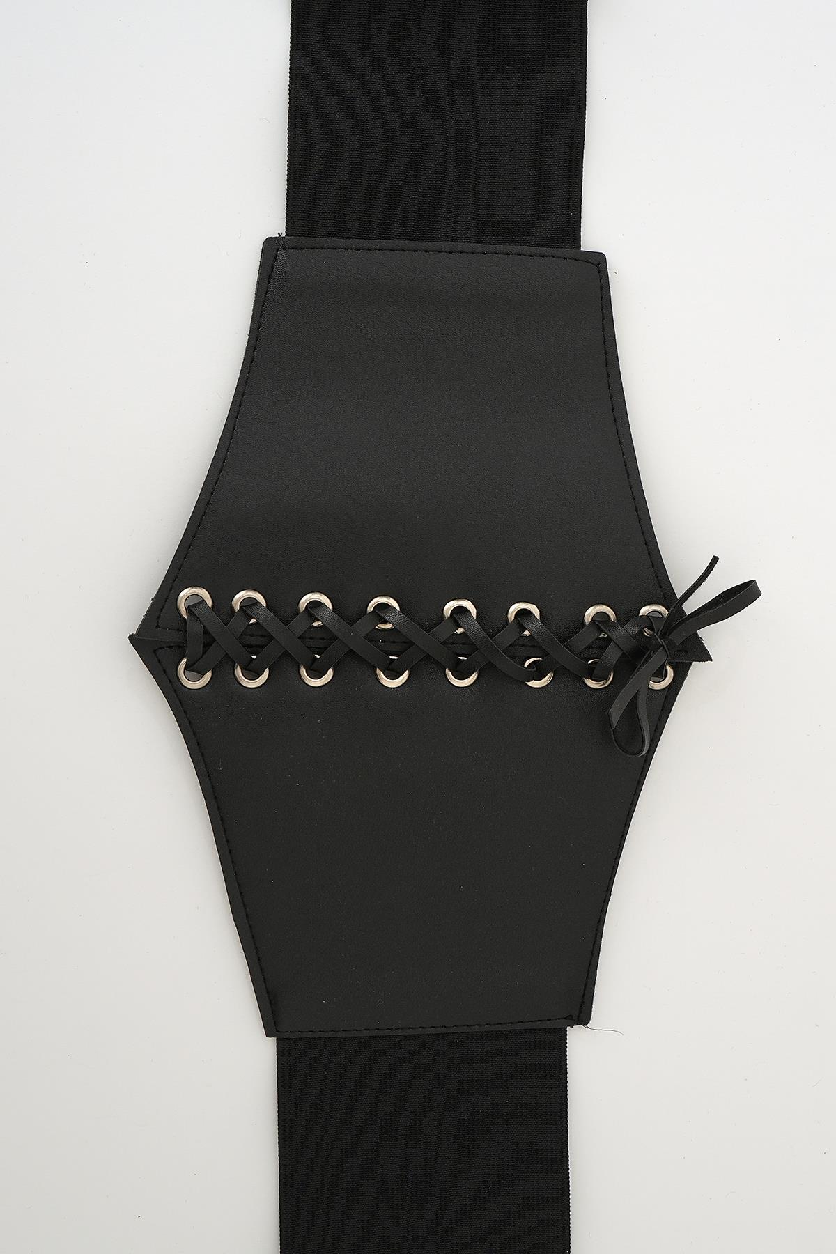 Siyah Bağcıklı Korse Kemer 301 - 4