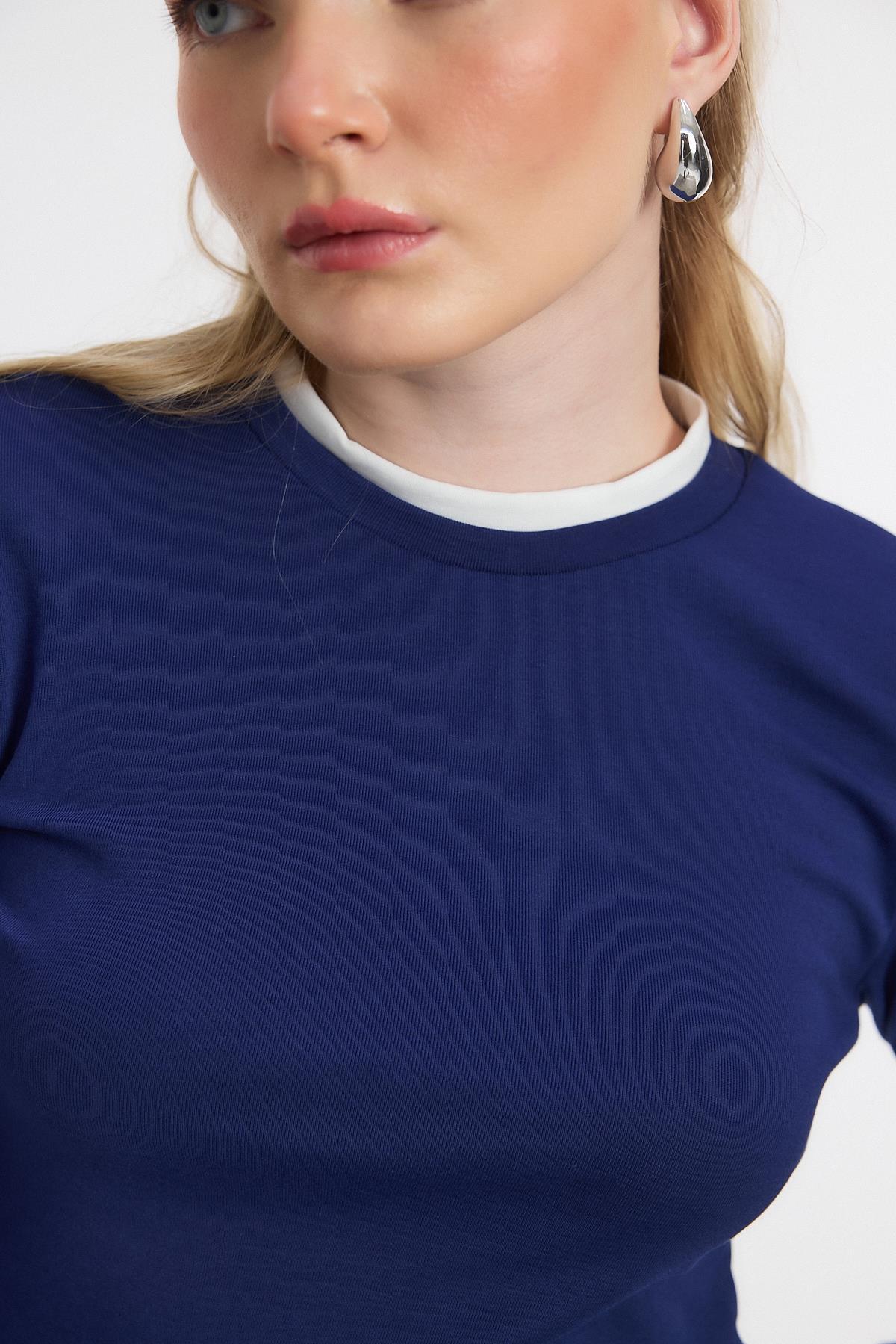 3011 Ribana Detay Uzun Kollu Bluz Laci - 4