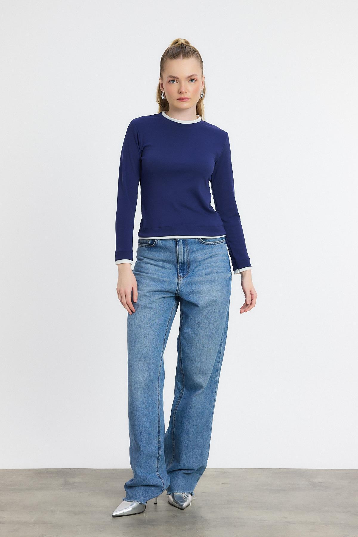 Laci Ribana Detay Uzun Kollu Bluz 3011 - 1