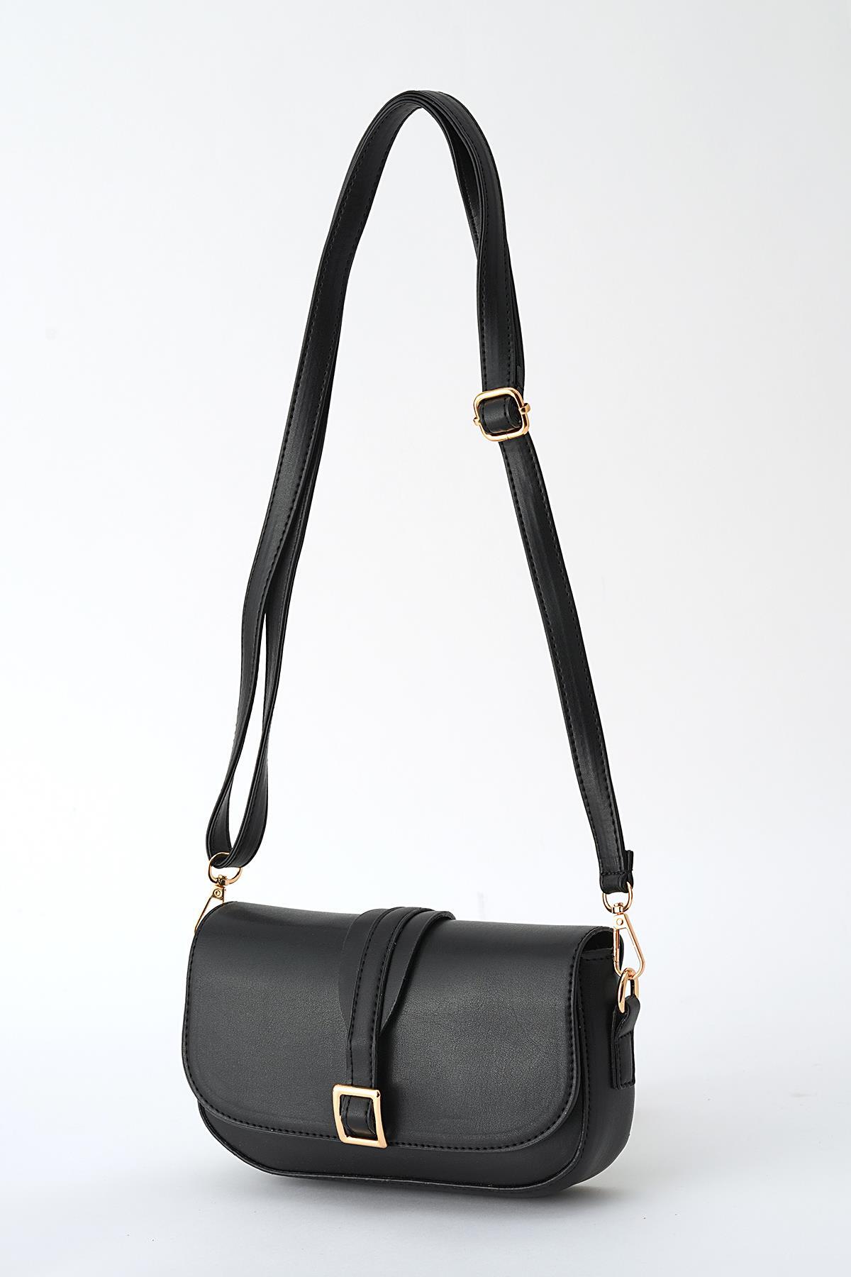 Siyah Toka Detay Omuz Çantası 3012 - 2