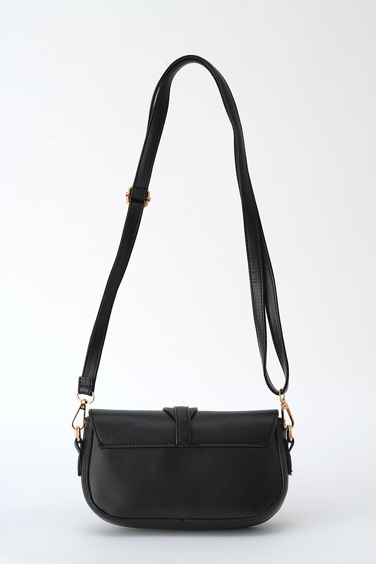 Siyah Toka Detay Omuz Çantası 3012 - 3