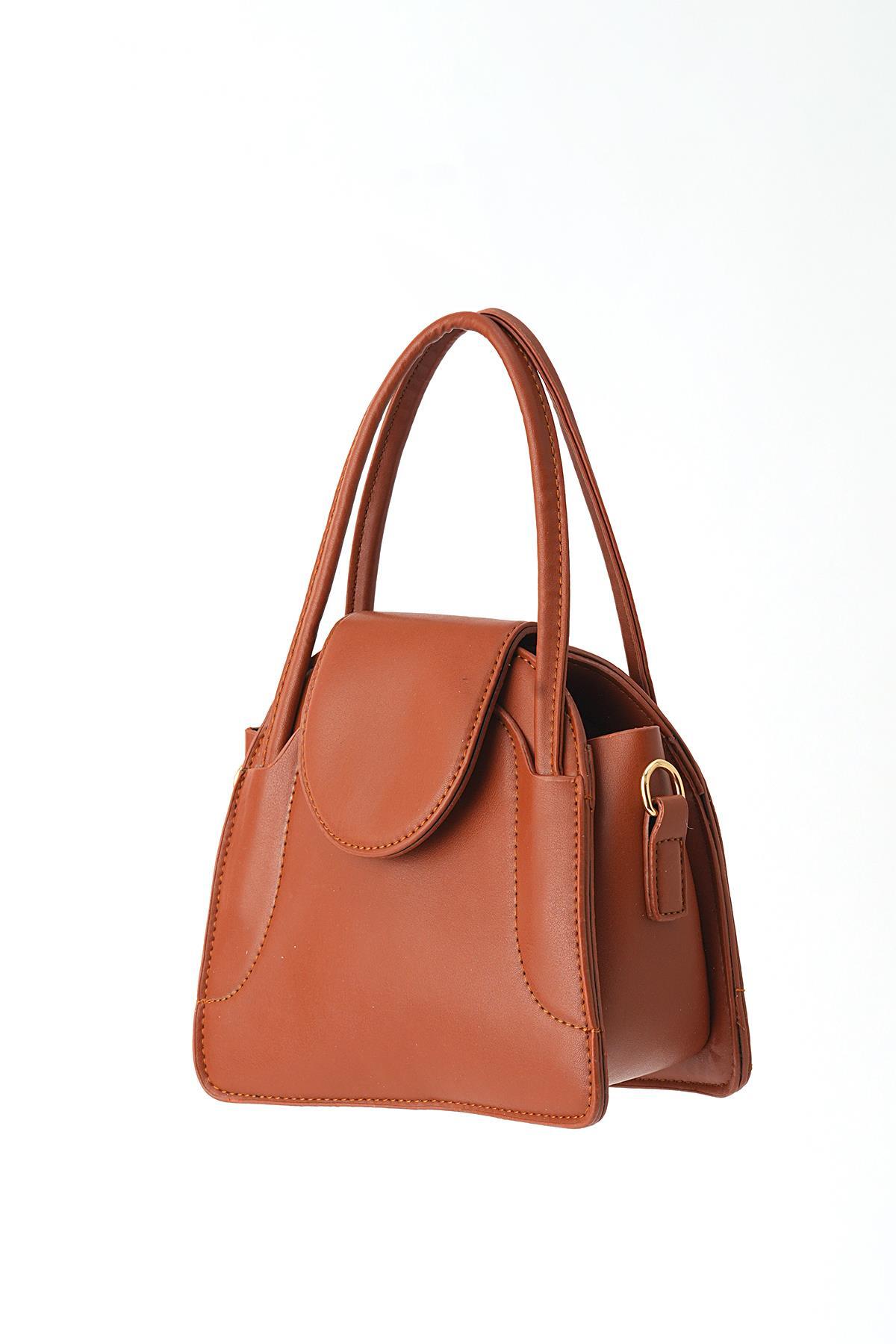 3014 Mini Kapak Detay El Çantası Taba - RAYS