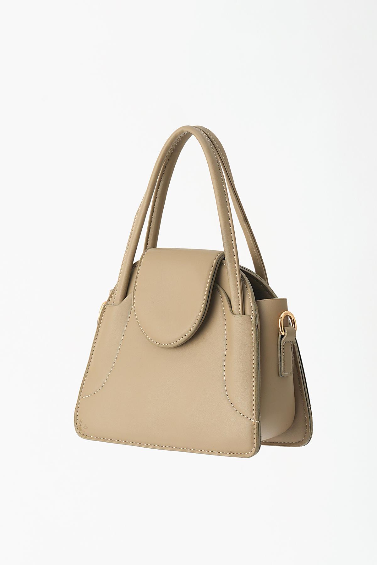 3014 Mini Kapak Detay El Çantası Vizon - RAYS (1)