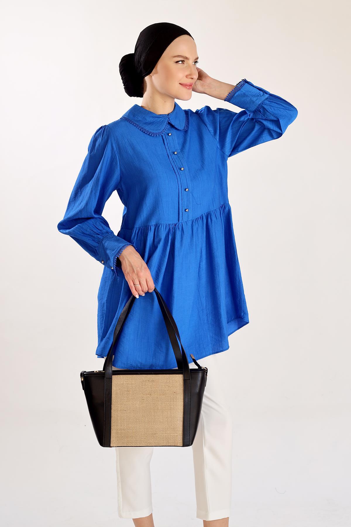 Siyah Gövde Hasır Çanta 3017 