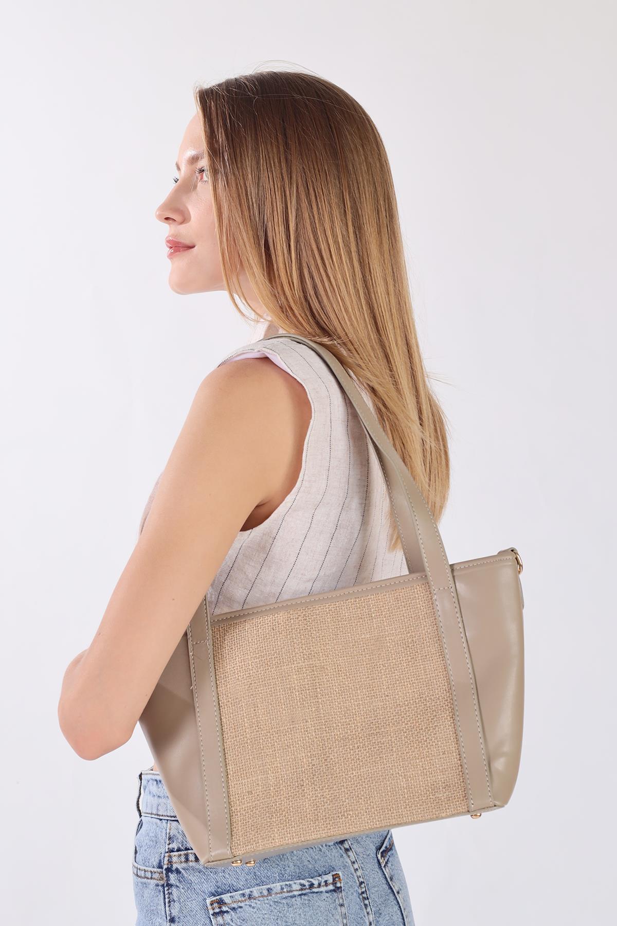 Vizon Gövde Hasır Çanta 3017 - 1