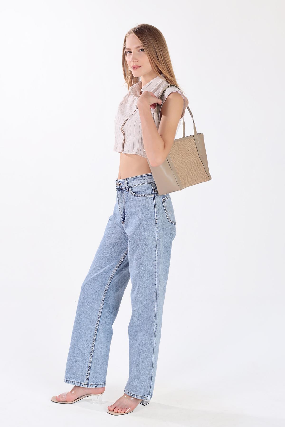 Vizon Gövde Hasır Çanta 3017 - 6